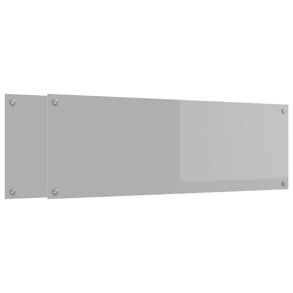 Schienale da cucina 2 pz Grigio chiaro 120 x 40 cm
