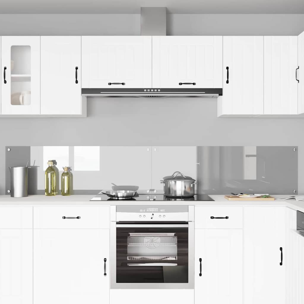 Schienale da cucina 2 pz Grigio chiaro 120 x 40 cm