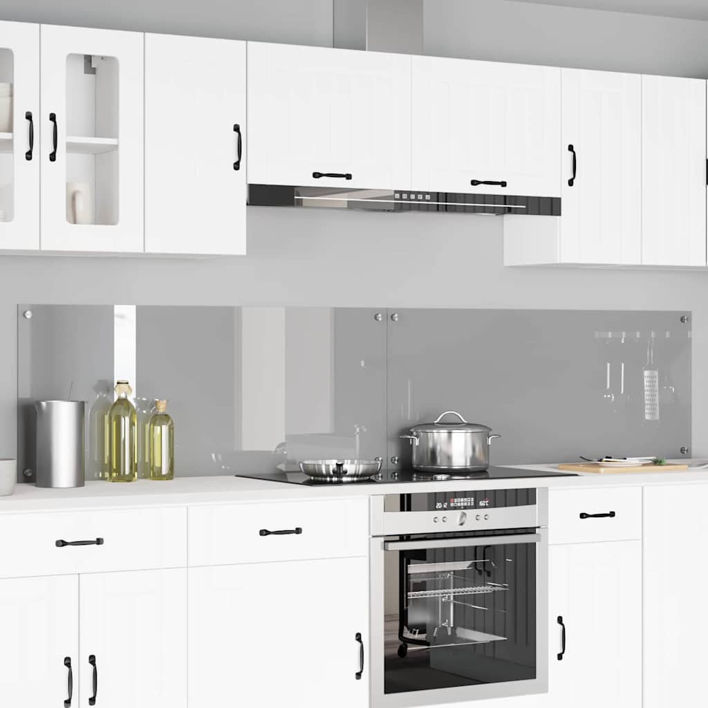 Schienale da cucina 2 pz Grigio chiaro 120 x 50 cm