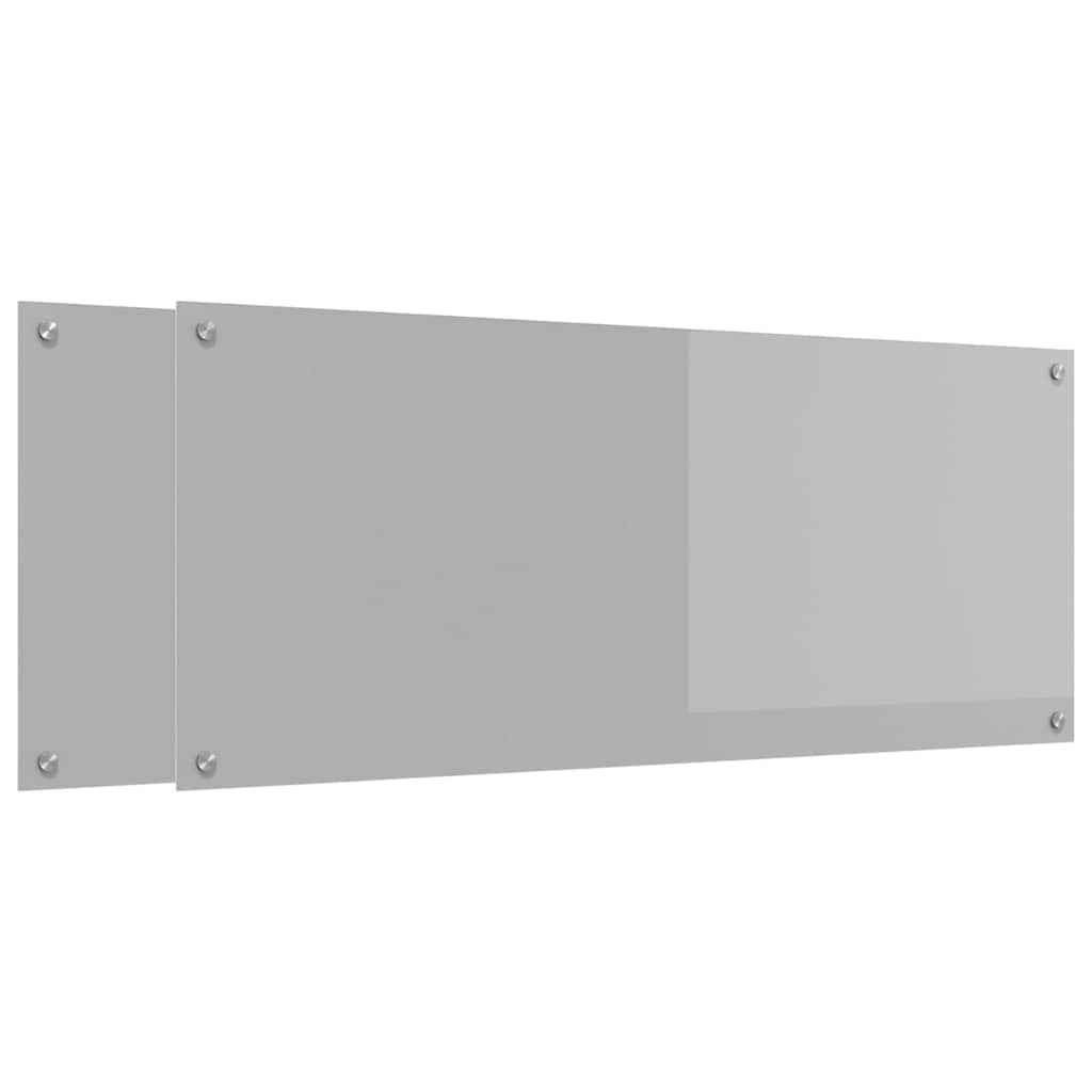Schienale da cucina 2 pz Grigio chiaro 120 x 50 cm