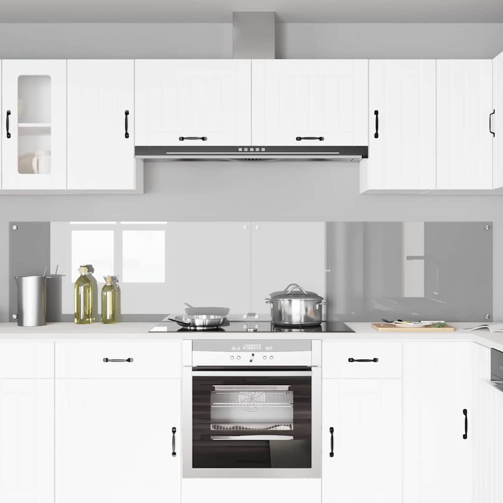 Schienale da cucina 2 pz Grigio chiaro 120 x 50 cm