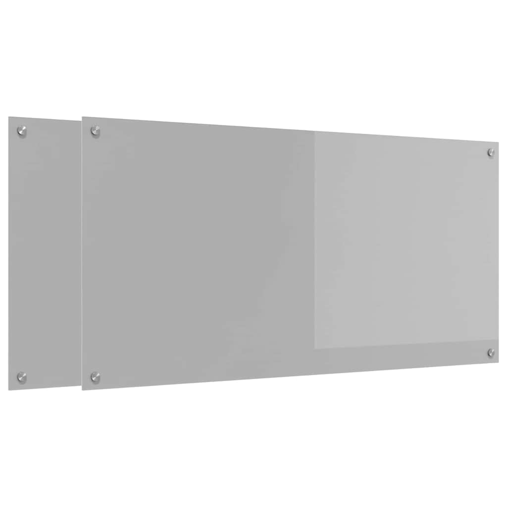 Schienale da cucina 2 pz Grigio chiaro 120 x 60 cm