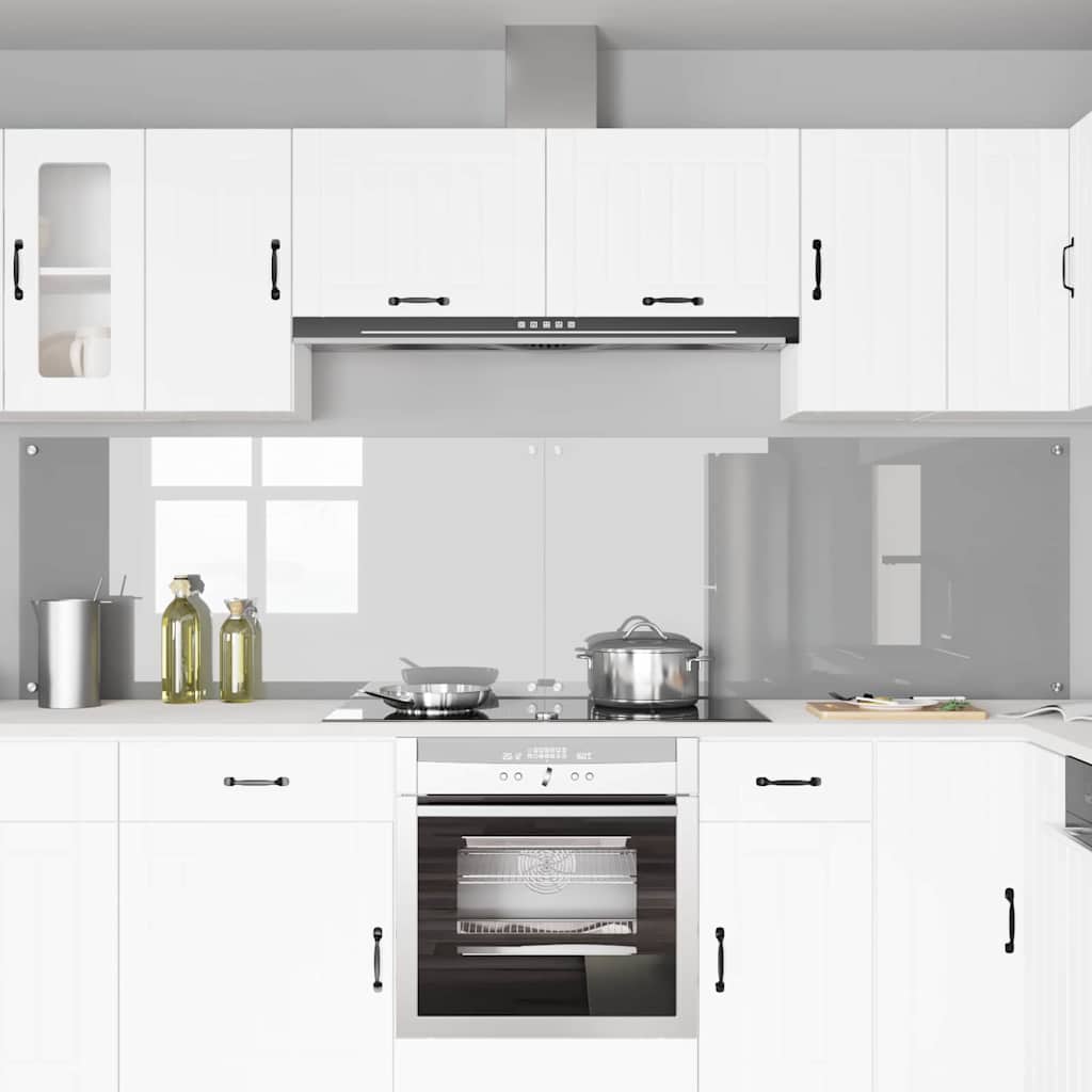 Schienale da cucina 2 pz Grigio chiaro 120 x 60 cm
