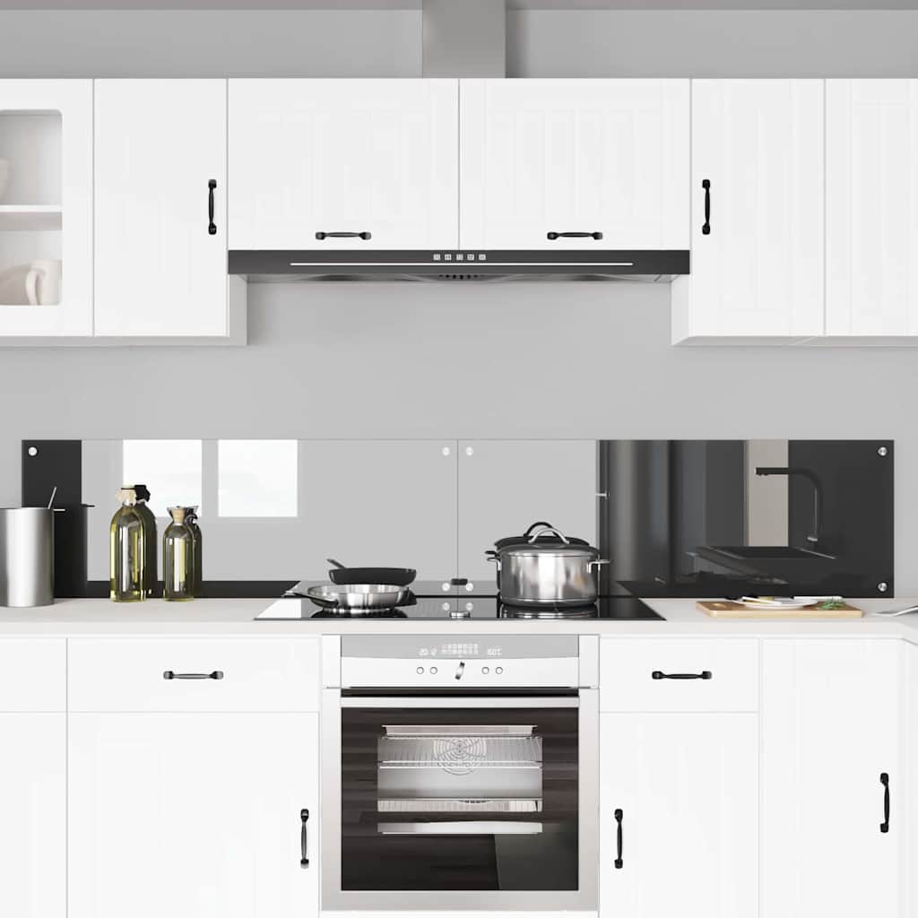 Schienale da cucina 2 pz Grigio scuro 110 x 40 cm