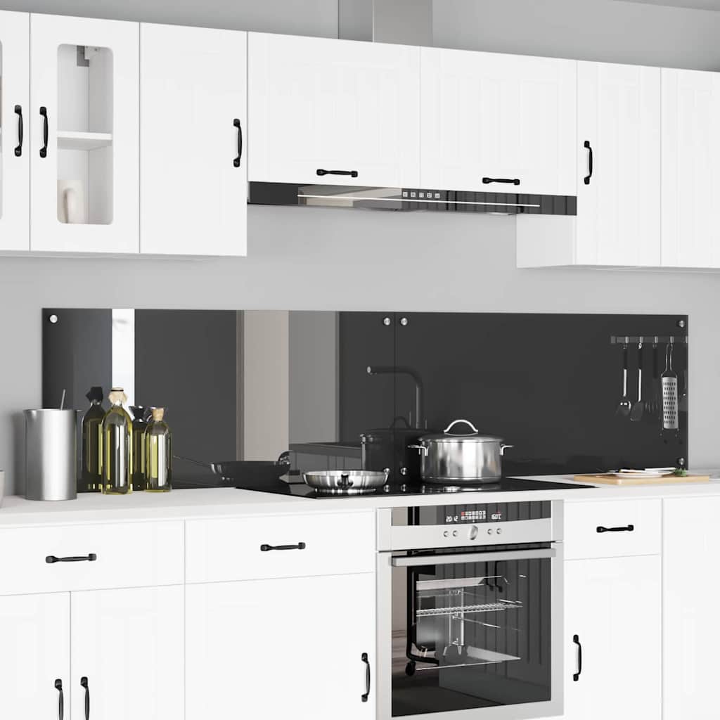 Schienale da cucina 2 pz Grigio scuro 110 x 50 cm