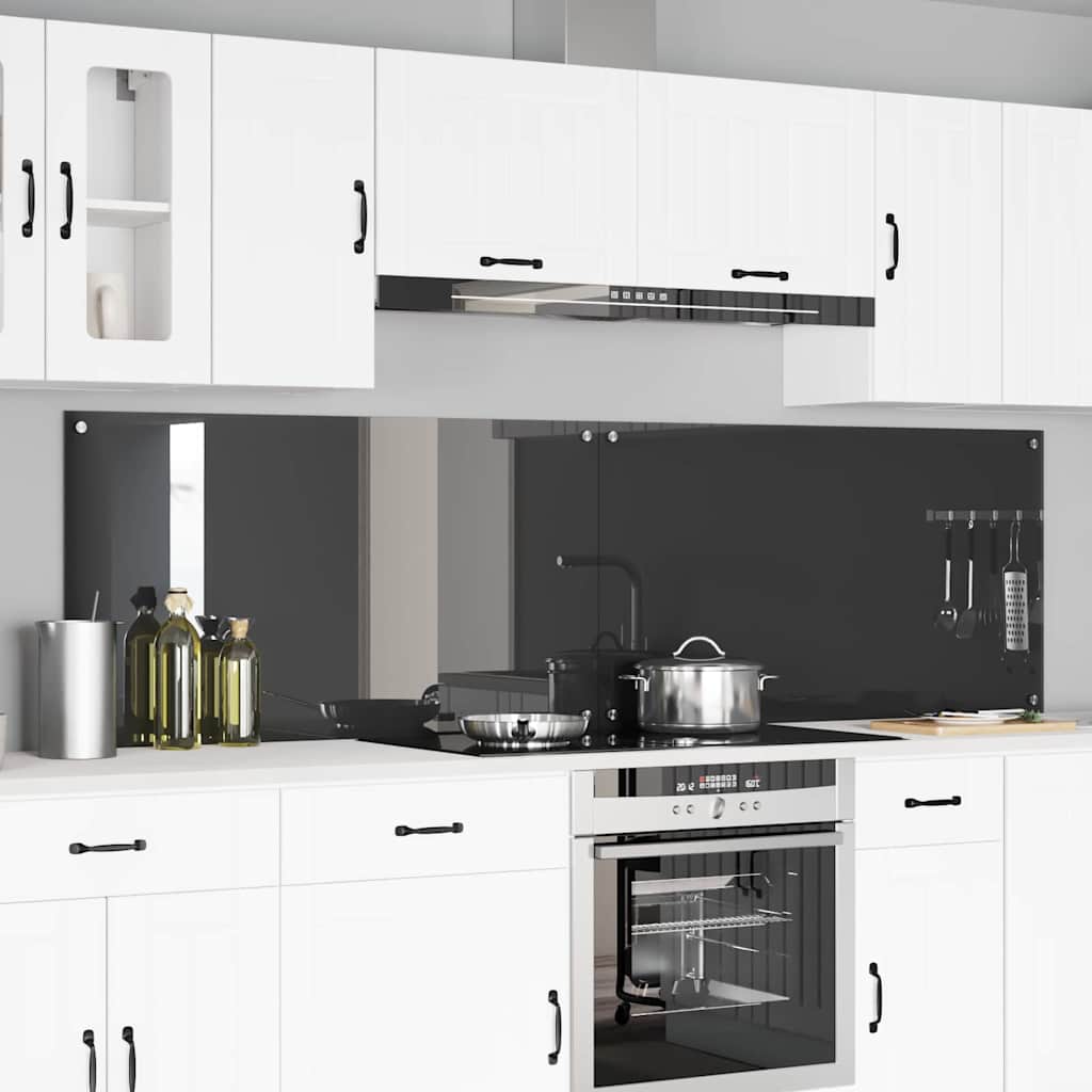Schienale da cucina 2 pz Grigio scuro 110 x 60 cm