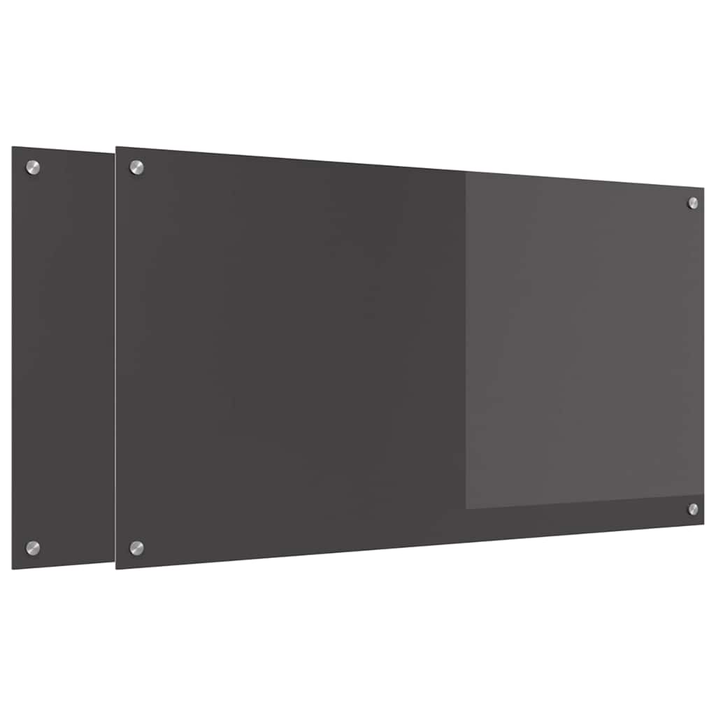 Schienale da cucina 2 pz Grigio scuro 110 x 60 cm