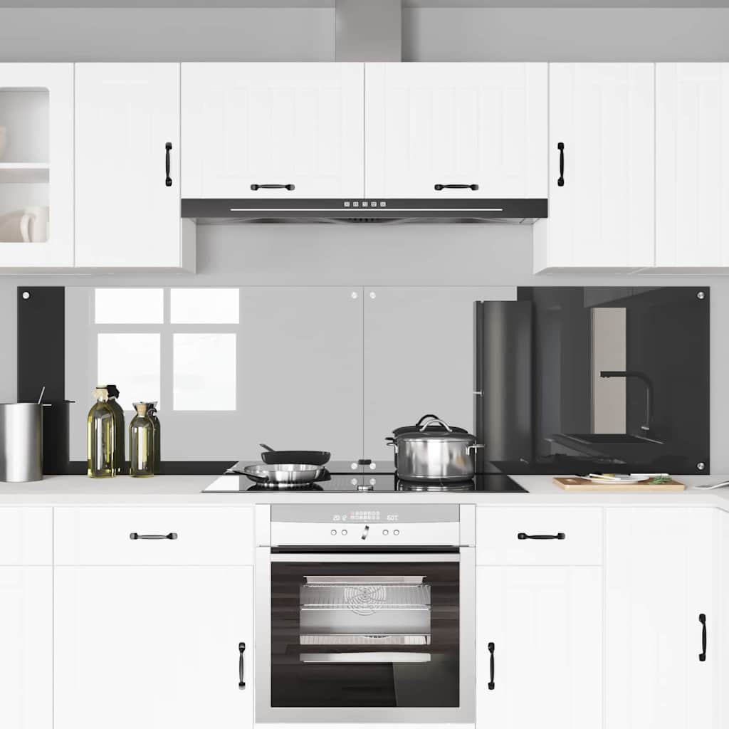 Schienale da cucina 2 pz Grigio scuro 110 x 60 cm