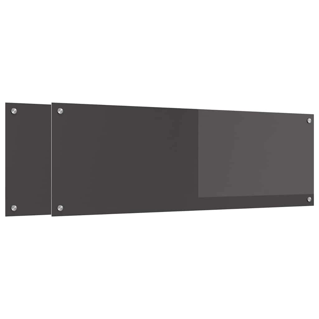 Schienale da cucina 2 pz Grigio scuro 120 x 40 cm