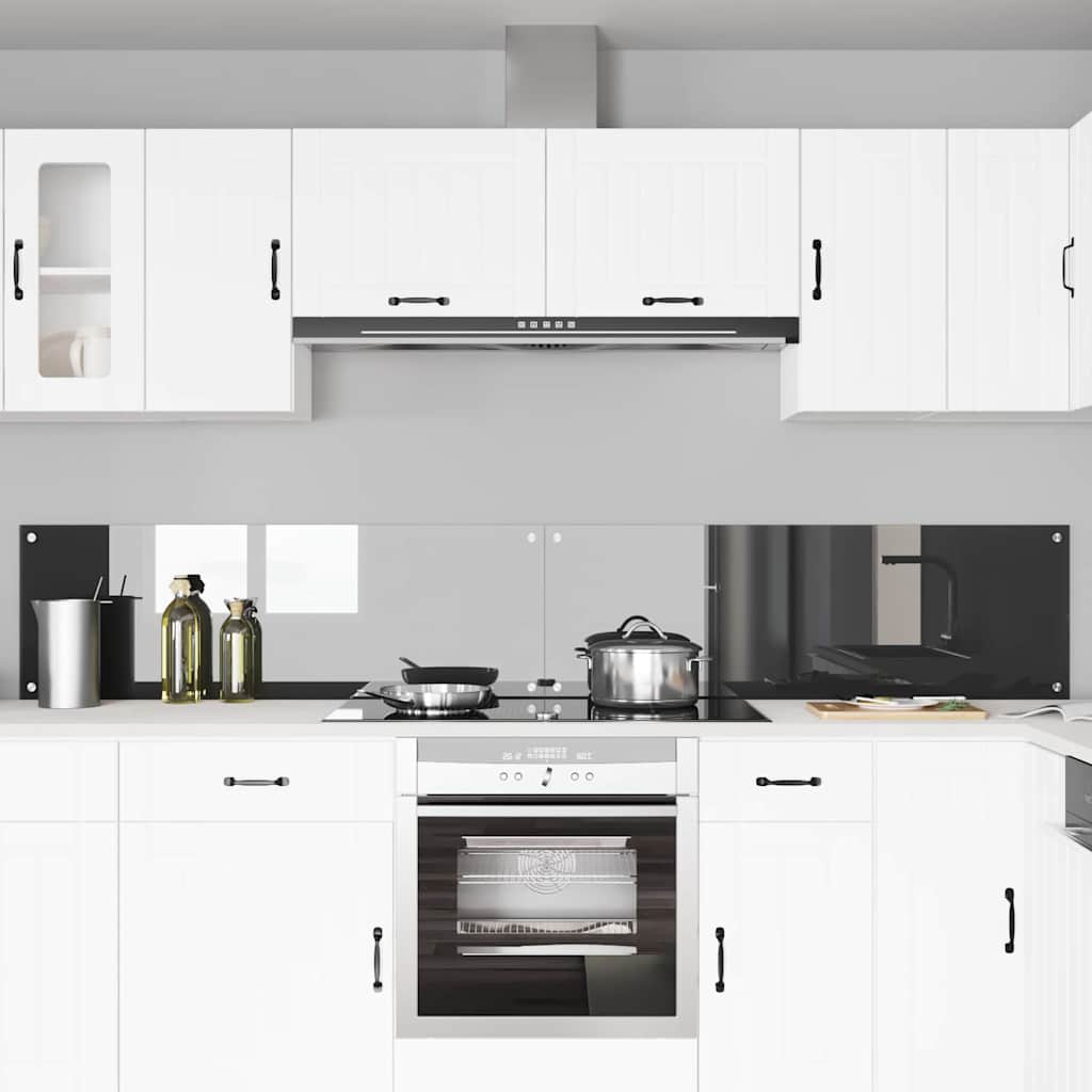 Schienale da cucina 2 pz Grigio scuro 120 x 40 cm