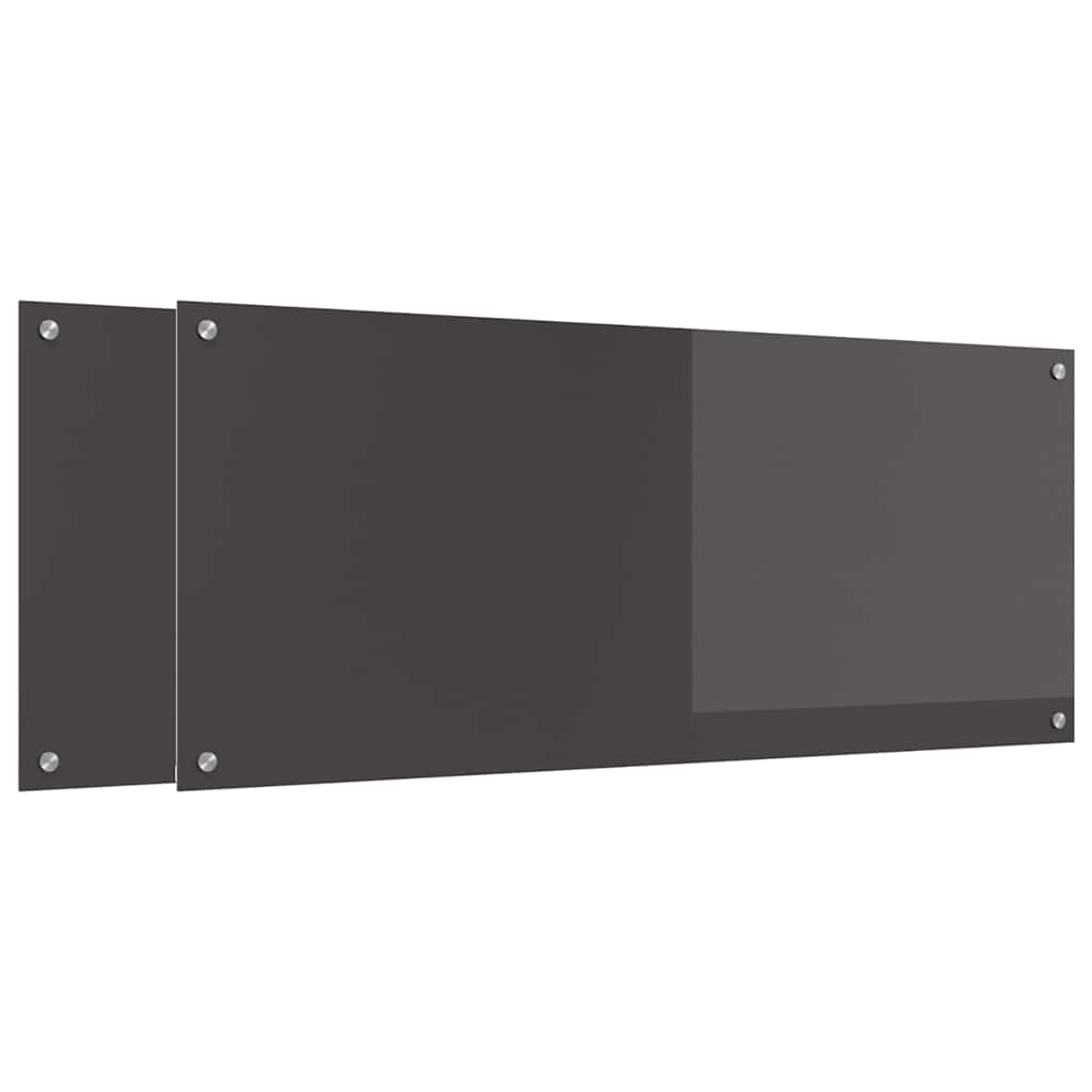 Schienale da cucina 2 pz Grigio scuro 120 x 50 cm