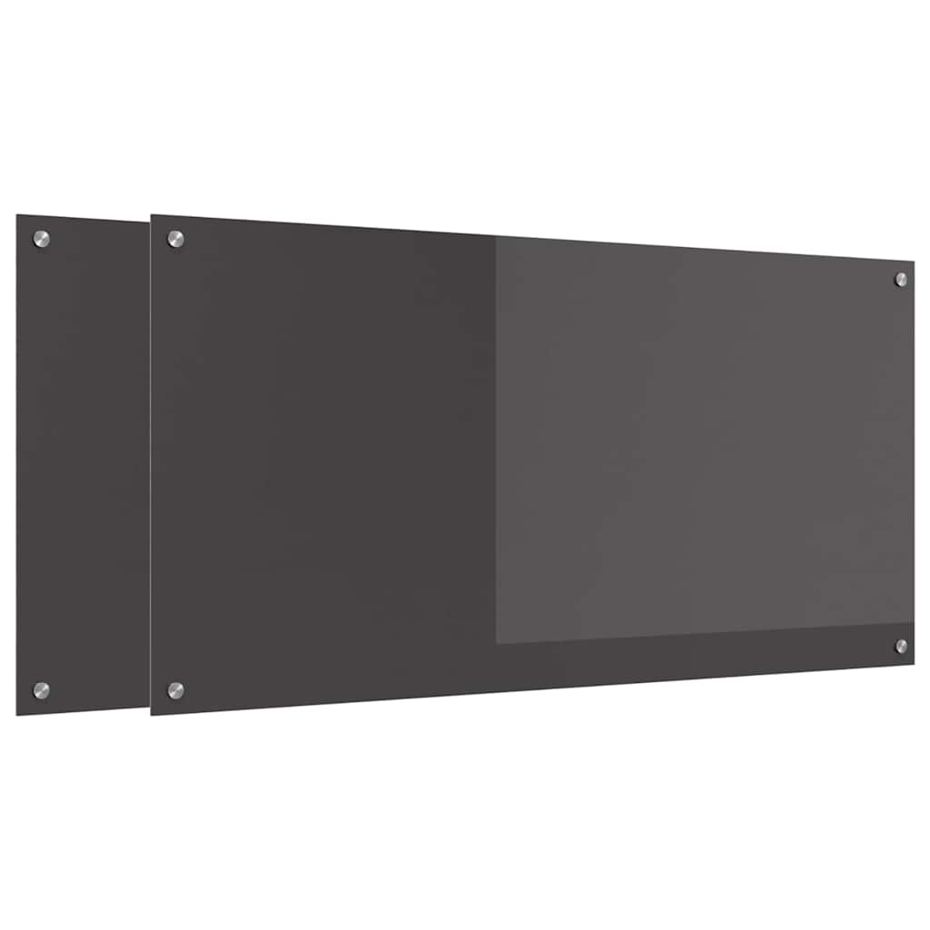 Schienale da cucina 2 pz Grigio scuro 120 x 60 cm
