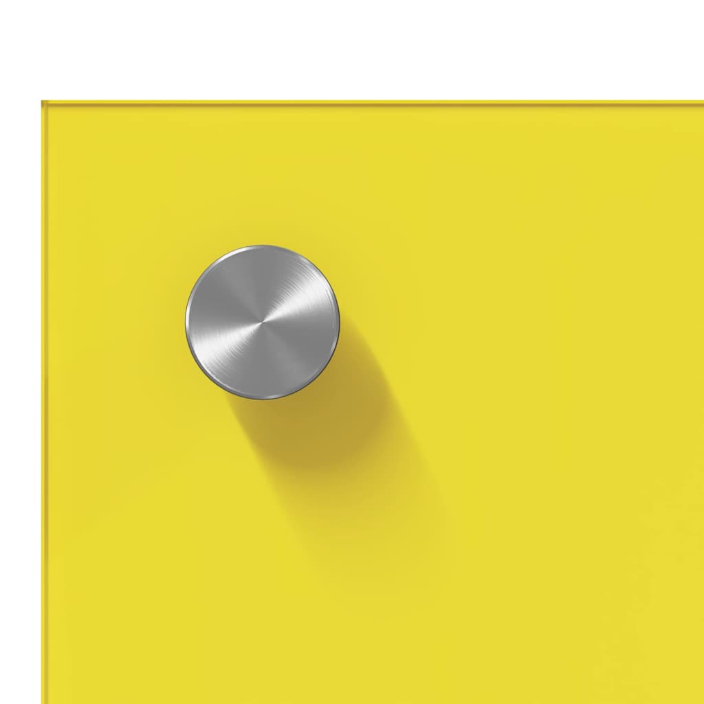 Schienale da cucina 2 pz Giallo 120 x 40 cm vetro temperato