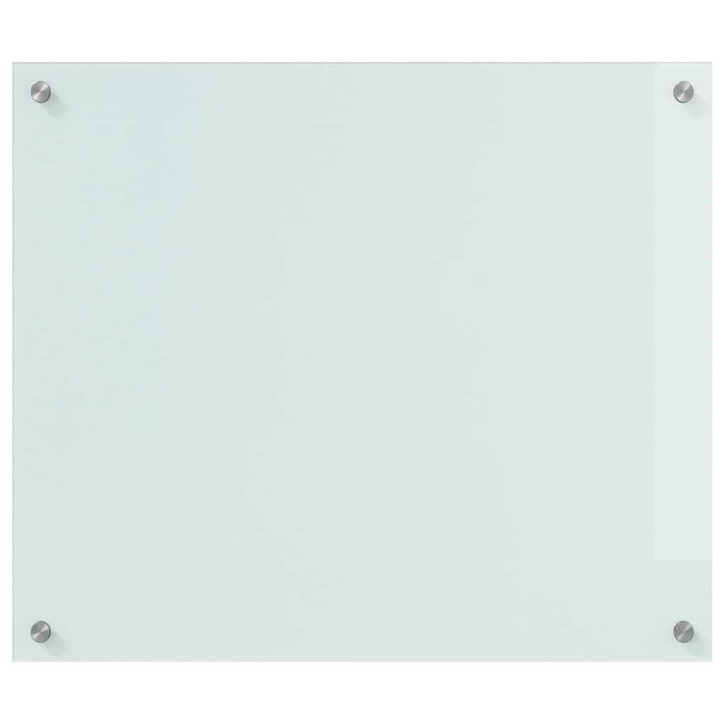 Schienale da cucina 2 pz Bianco 70 x 60 cm vetro temperato
