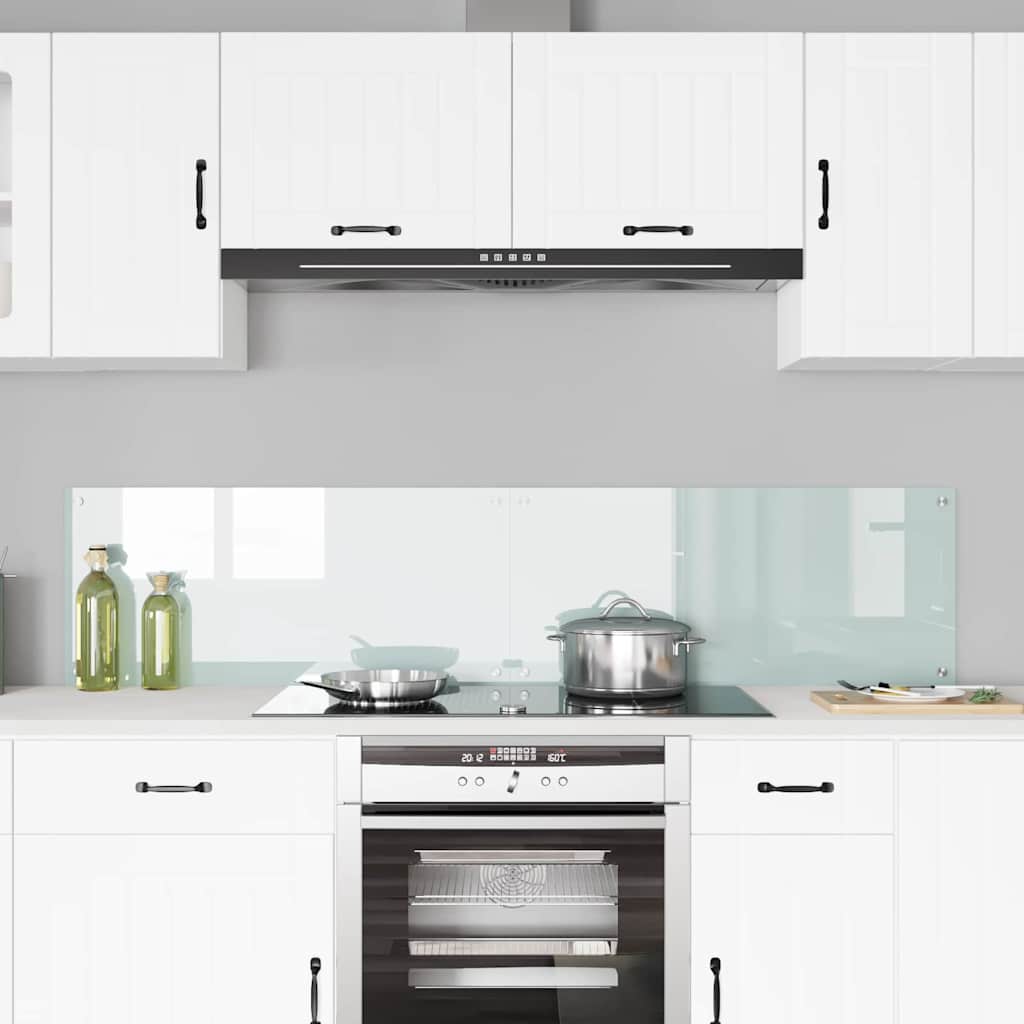 Schienale da cucina 2 pz Bianco 90 x 40 cm vetro temperato