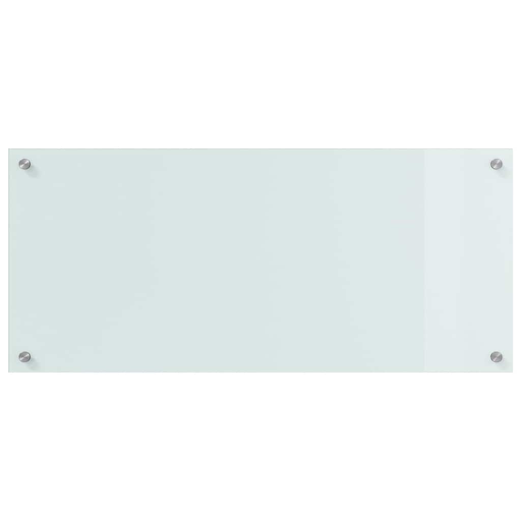 Schienale da cucina 2 pz Bianco 90 x 40 cm vetro temperato