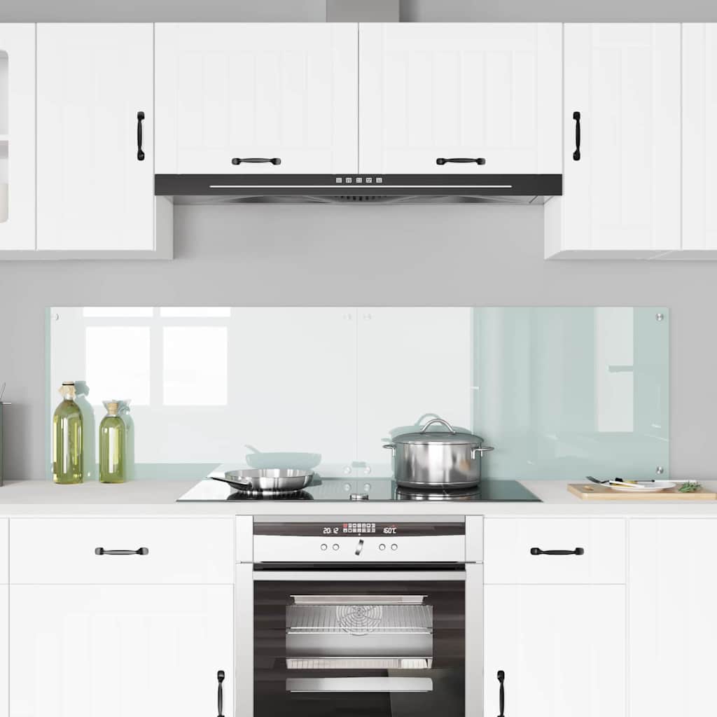 Schienale da cucina 2 pz Bianco 90 x 50 cm vetro temperato
