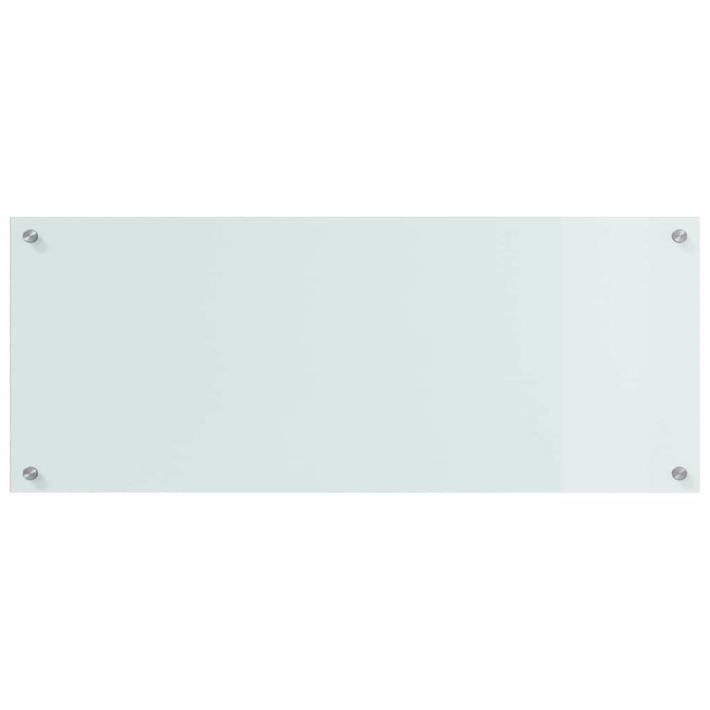 Schienale da cucina 2 pz Bianco 100 x 40 cm vetro temperato