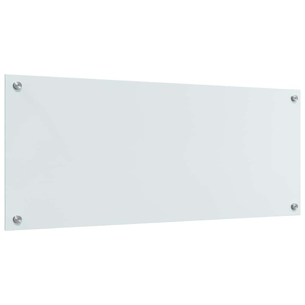 Schienale da cucina 2 pz Bianco 100 x 40 cm vetro temperato