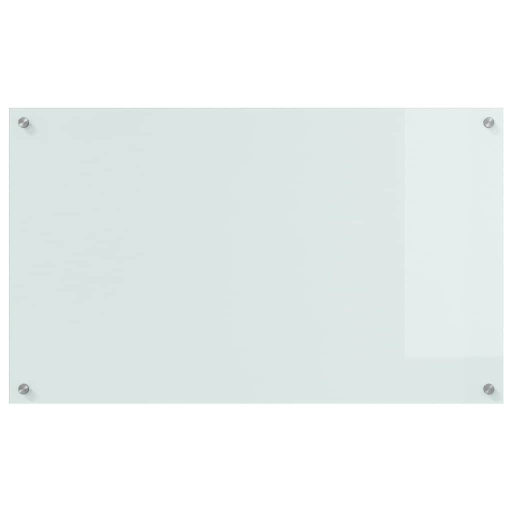 Schienale da cucina 2 pz Bianco 100 x 60 cm vetro temperato