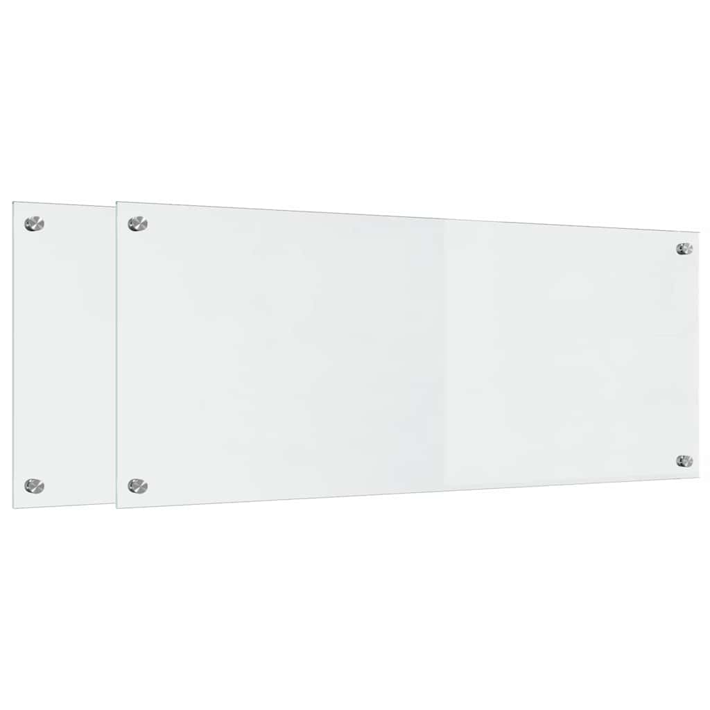 Schienale da cucina 2 pz Trasparente 100 x 40 cm
