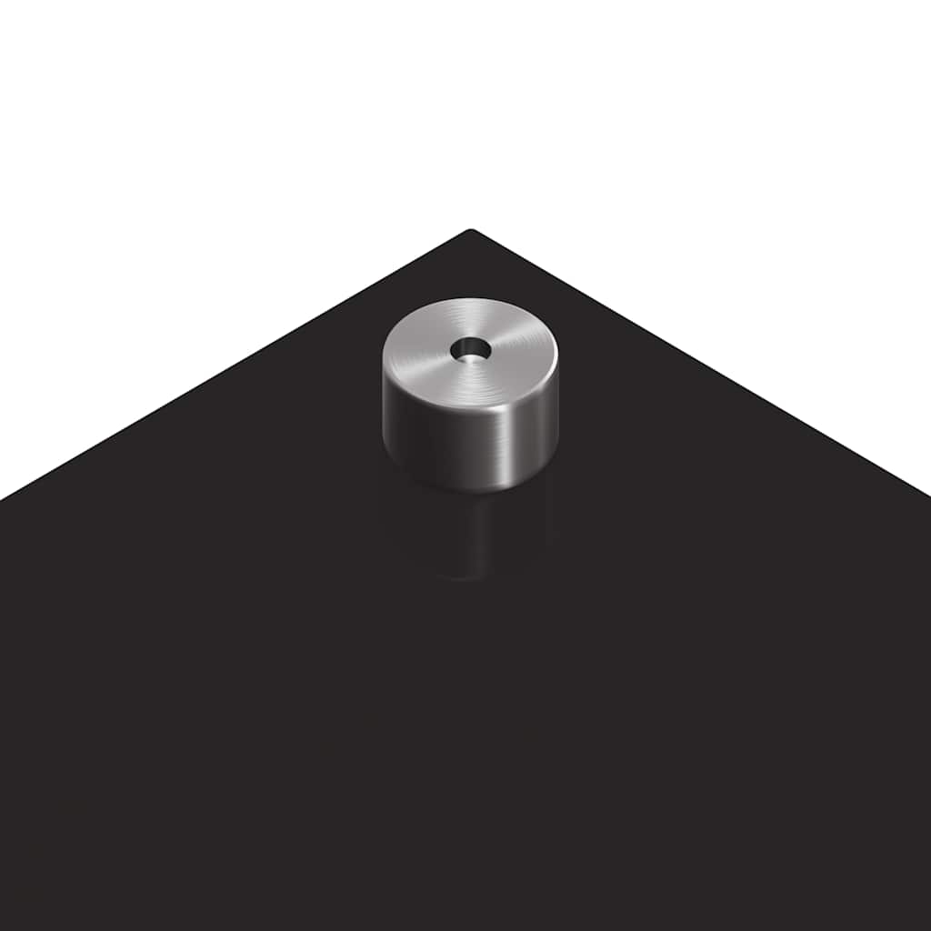 Schienale da cucina 2 pz Nero 100 x 40 cm vetro temperato