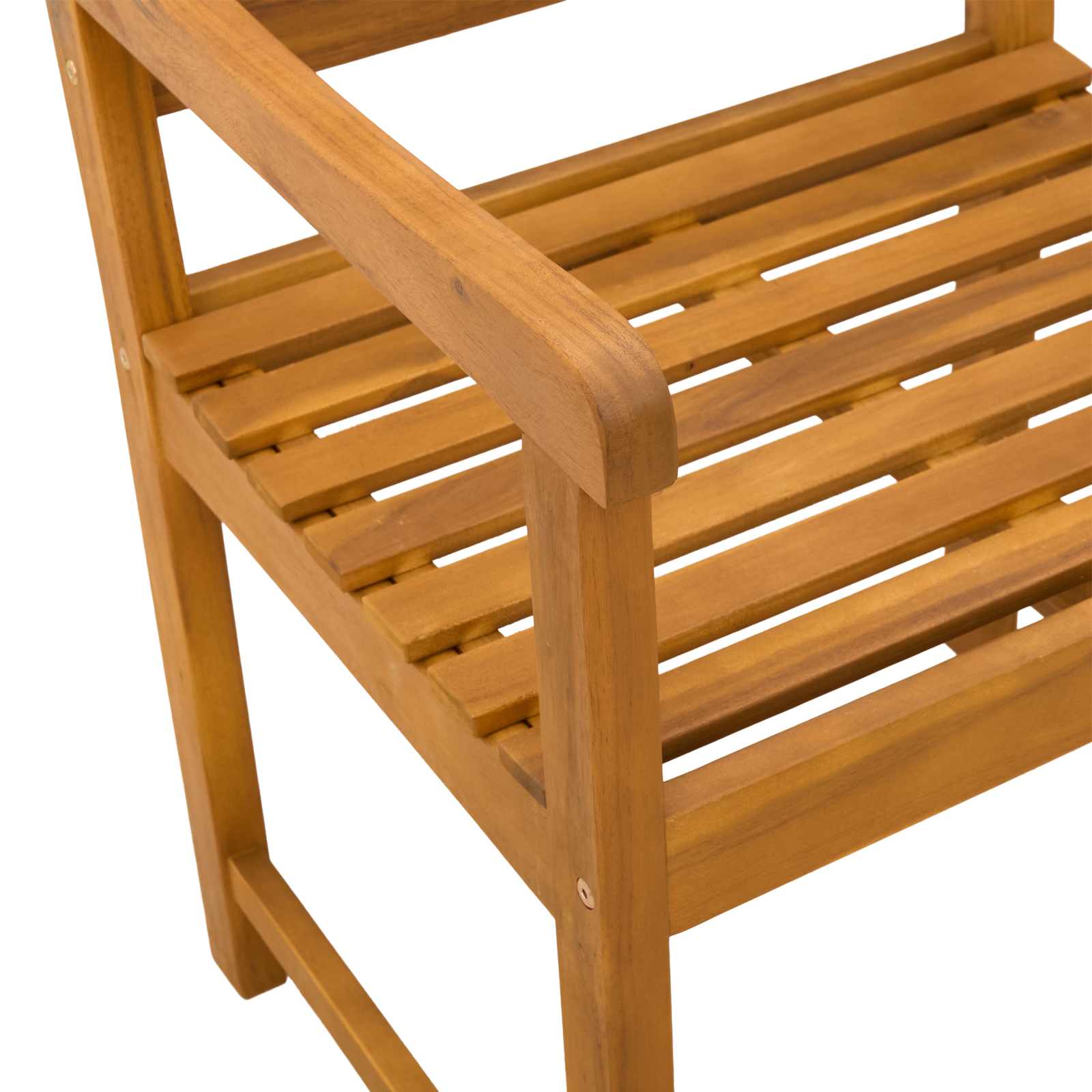 Sedie da giardino 4 pz Naturale Legno di Acacia Massello