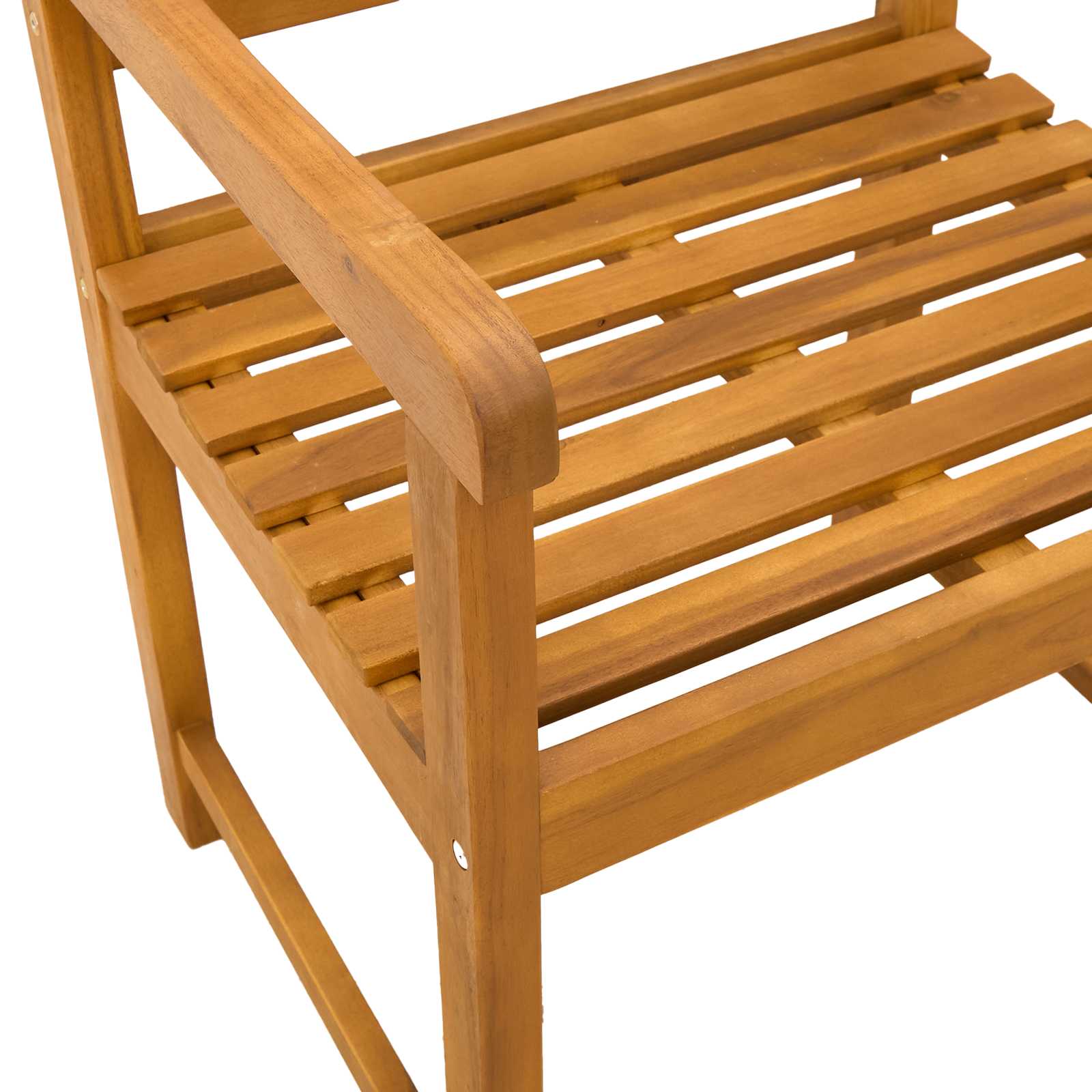 Sedie da giardino 4 pz Naturale Legno di Acacia Massello