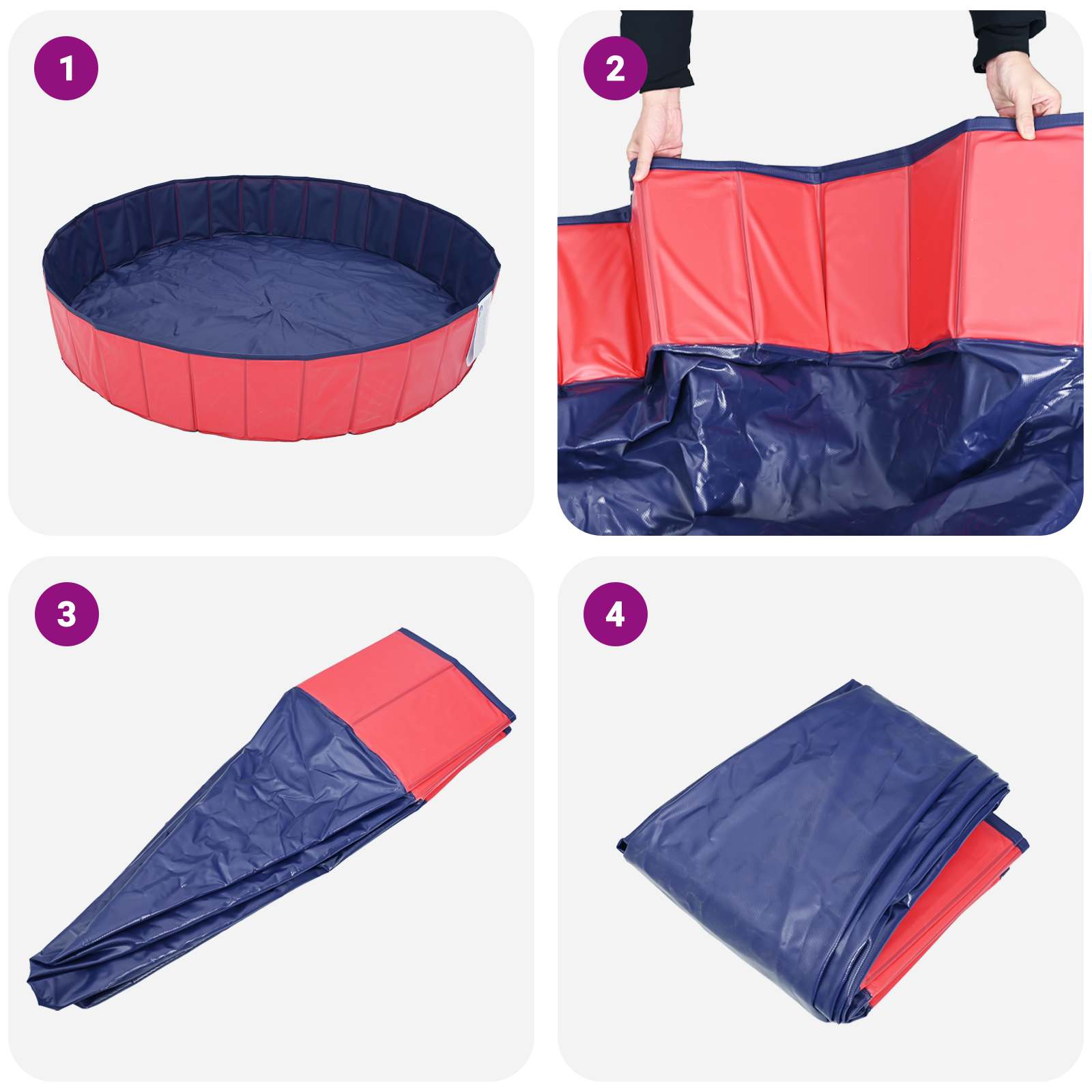 Piscina per bambini Ø 120 x 30 cm Rotondo per Rosso e Blu