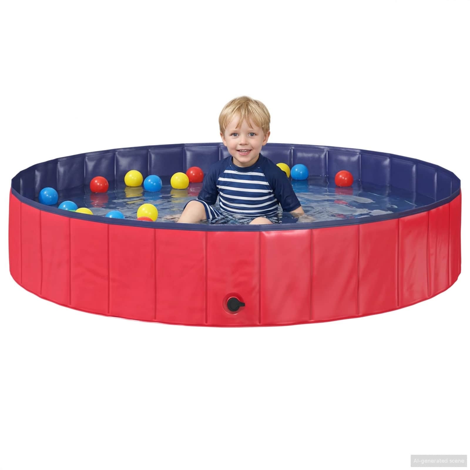 Piscina per bambini Ø 160 x 30 cm Rotondo per Rosso e Blu