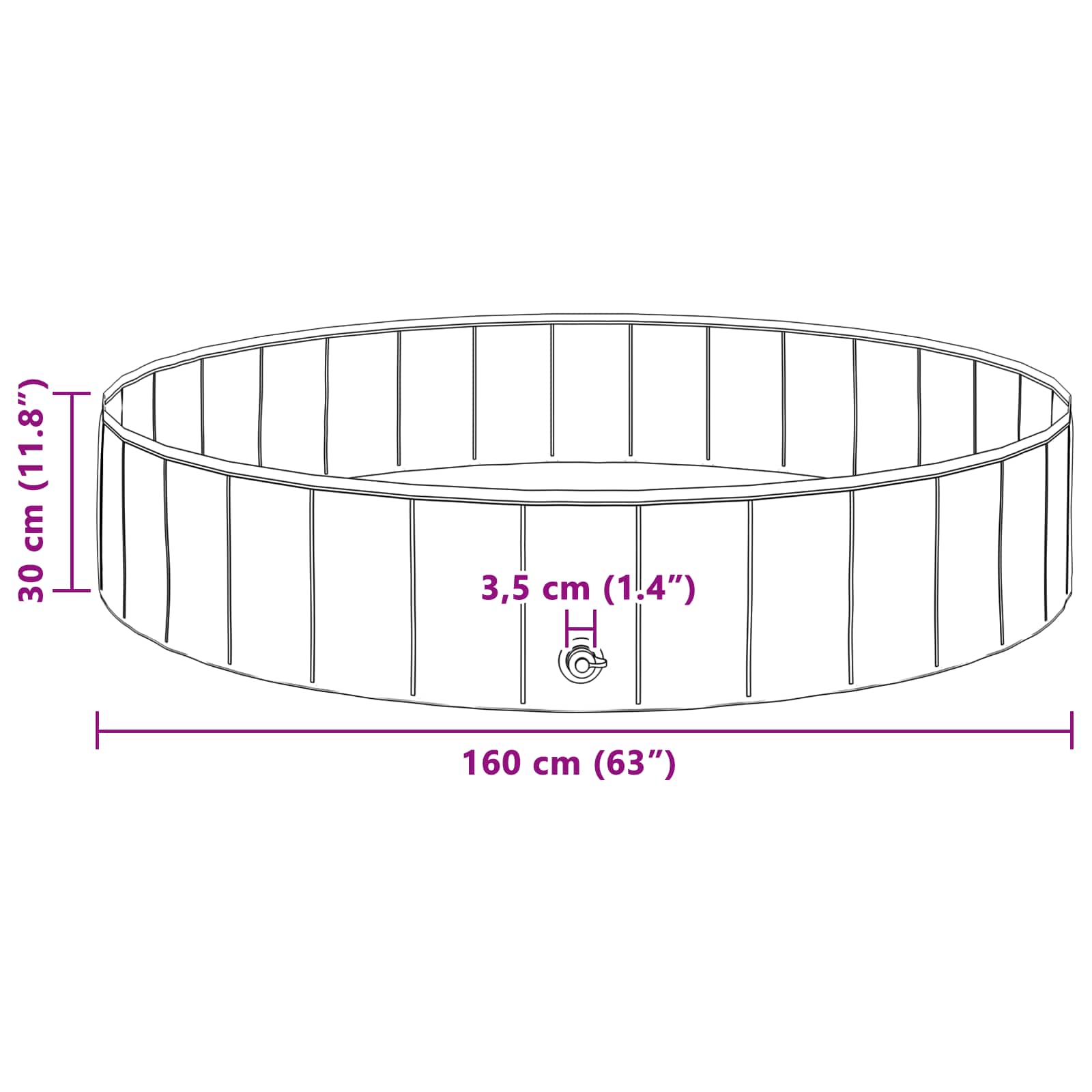 Piscina per bambini Ø 160 x 30 cm Rotondo per Rosso e Blu