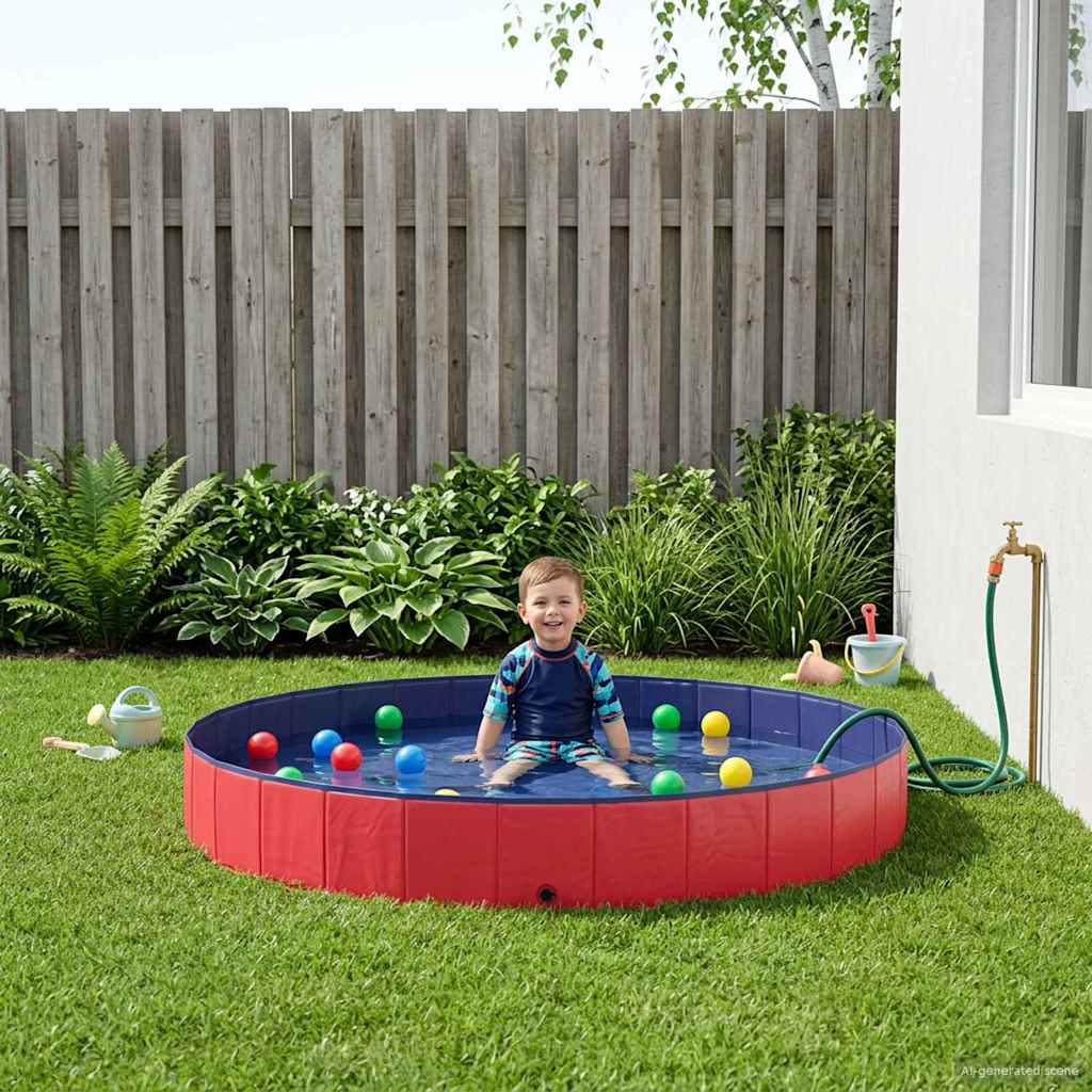 Piscina per bambini Ø300 x 38 cm Rotondo per Bambino per Rosso