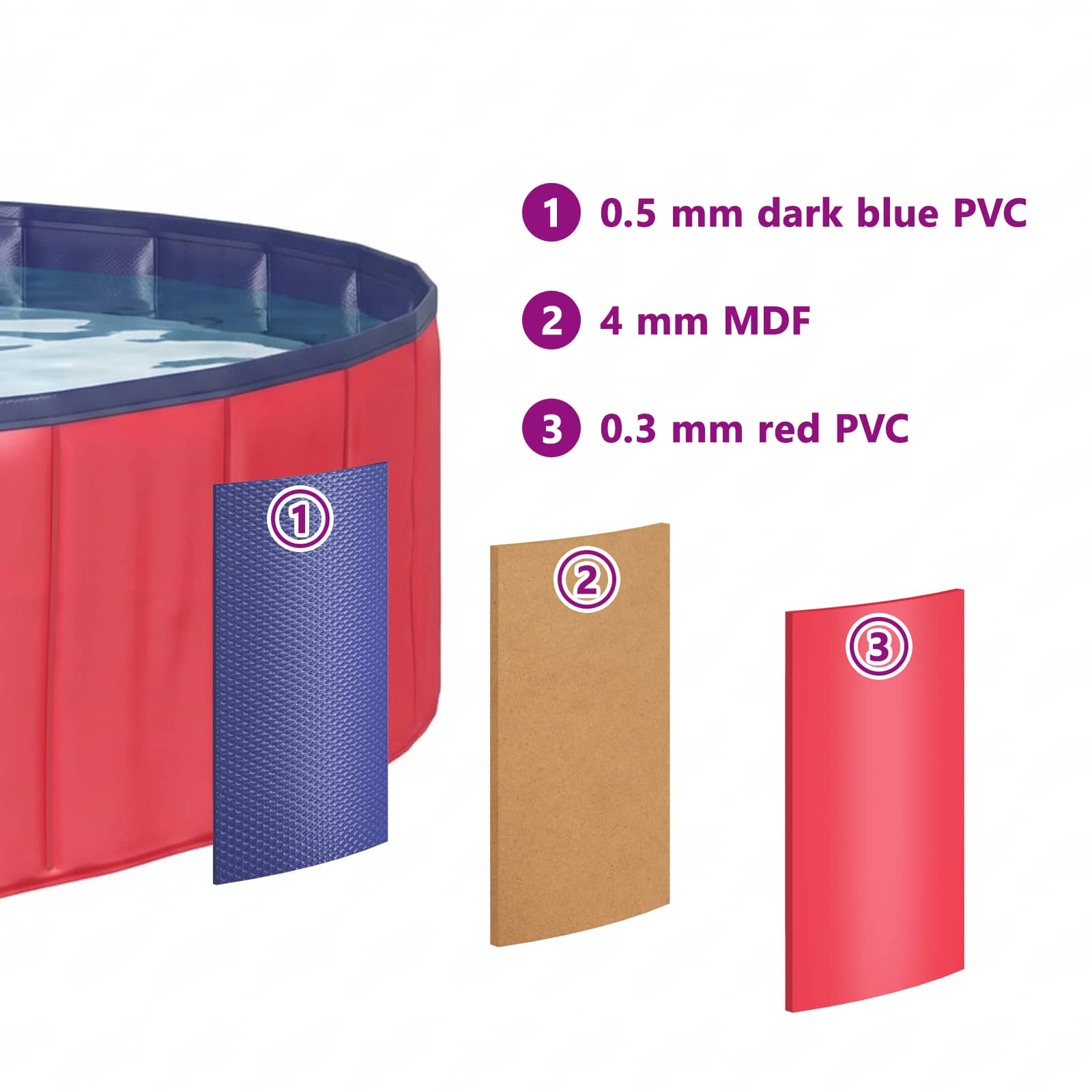 Piscina per bambini Ø300 x 38 cm Rotondo per Bambino per Rosso