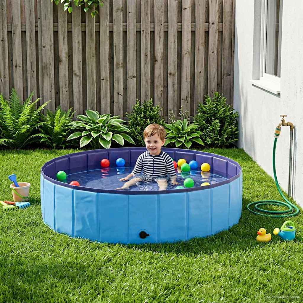 Piscina per bambini Ø 120 x 30 cm Rotondo per Bambino per Blu