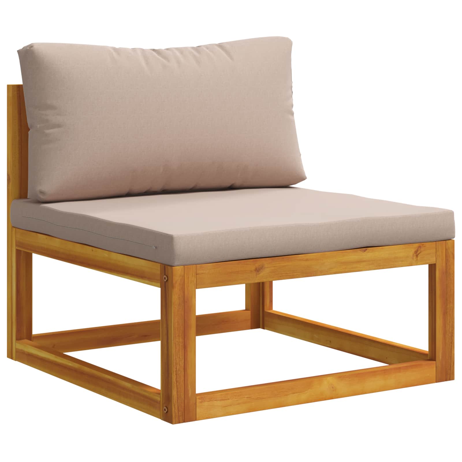 Set di divani 5 pz Naturale Legno di Acacia Massello