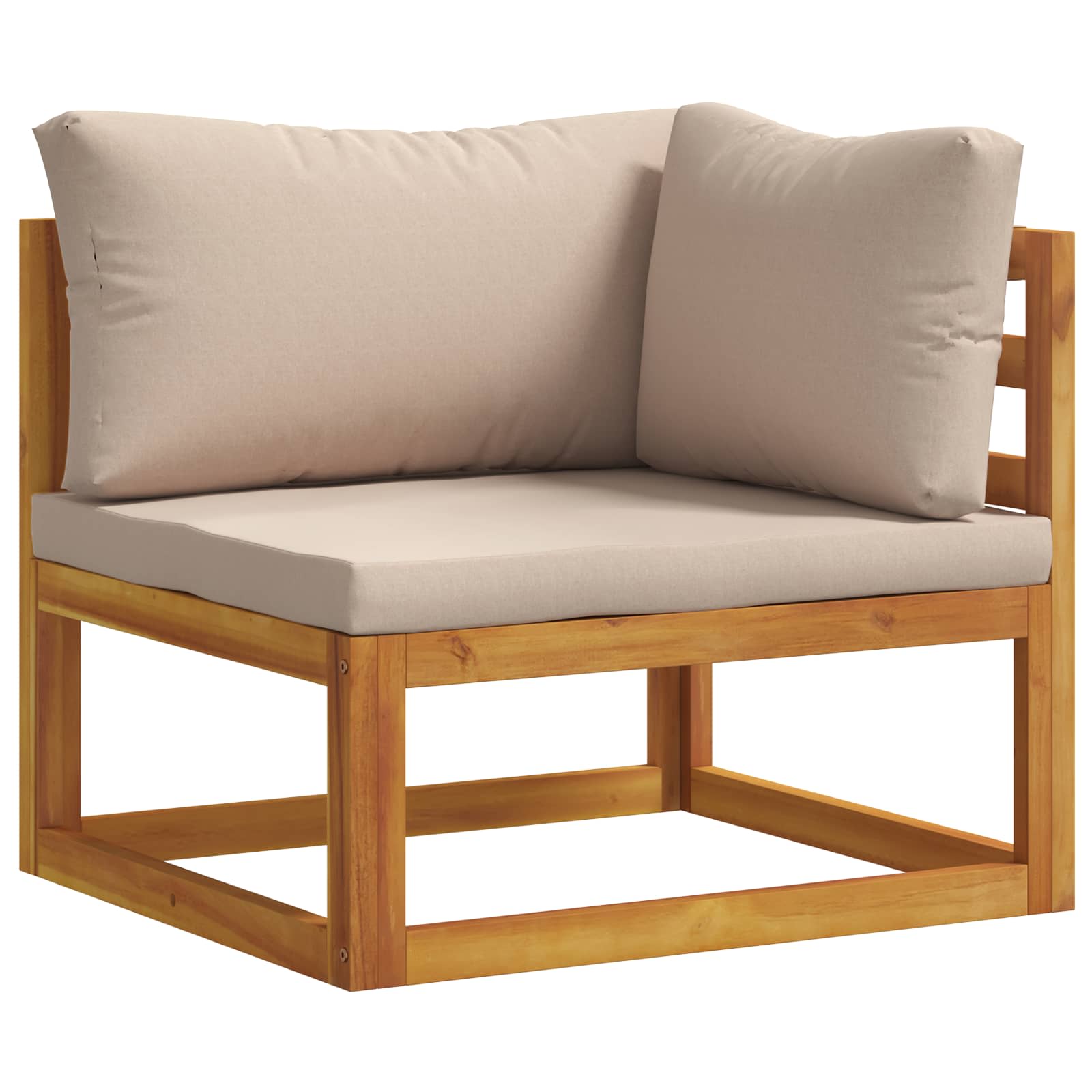 Set di divani 5 pz Naturale Legno di Acacia Massello