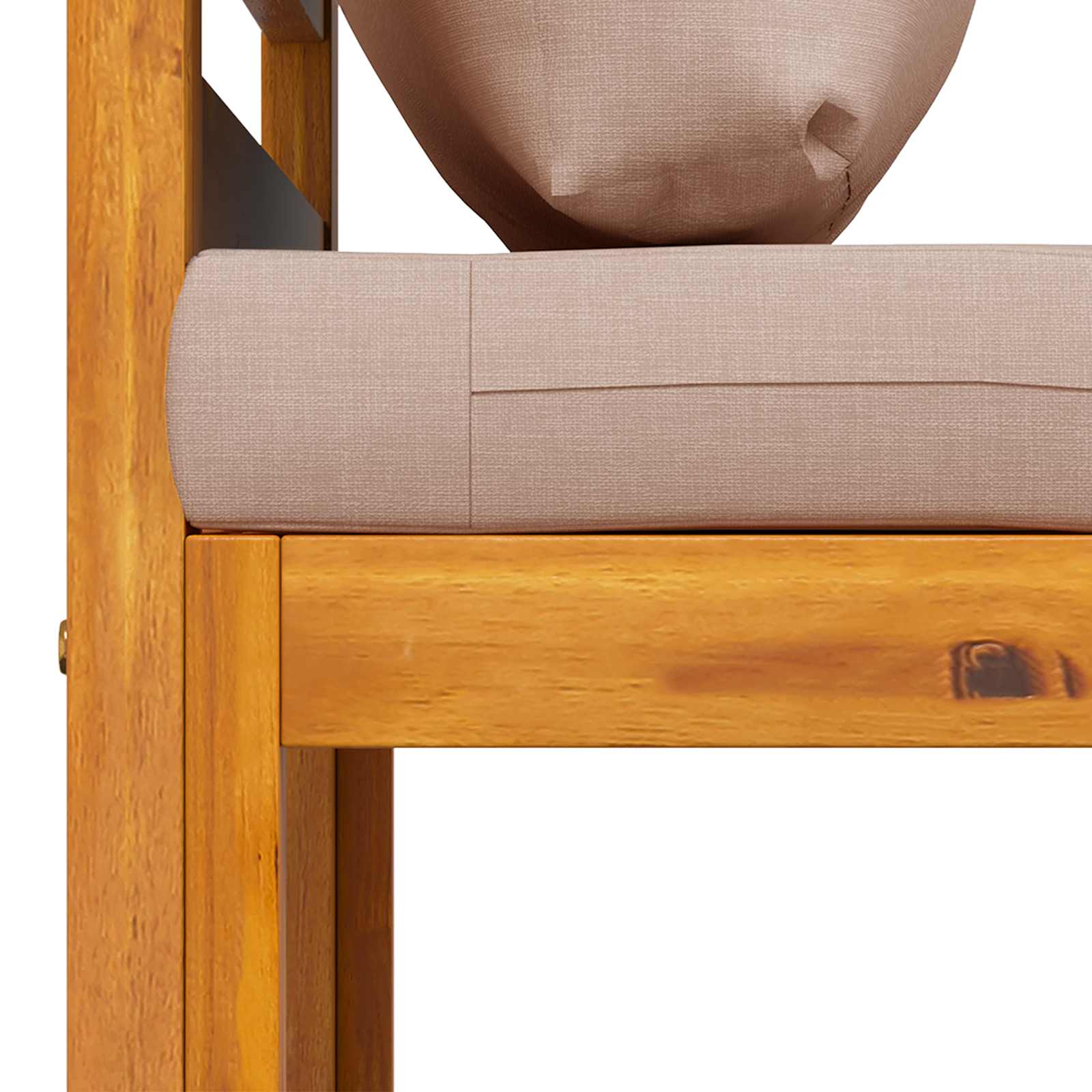 Set di divani 4 pz Naturale Legno di Acacia Massello