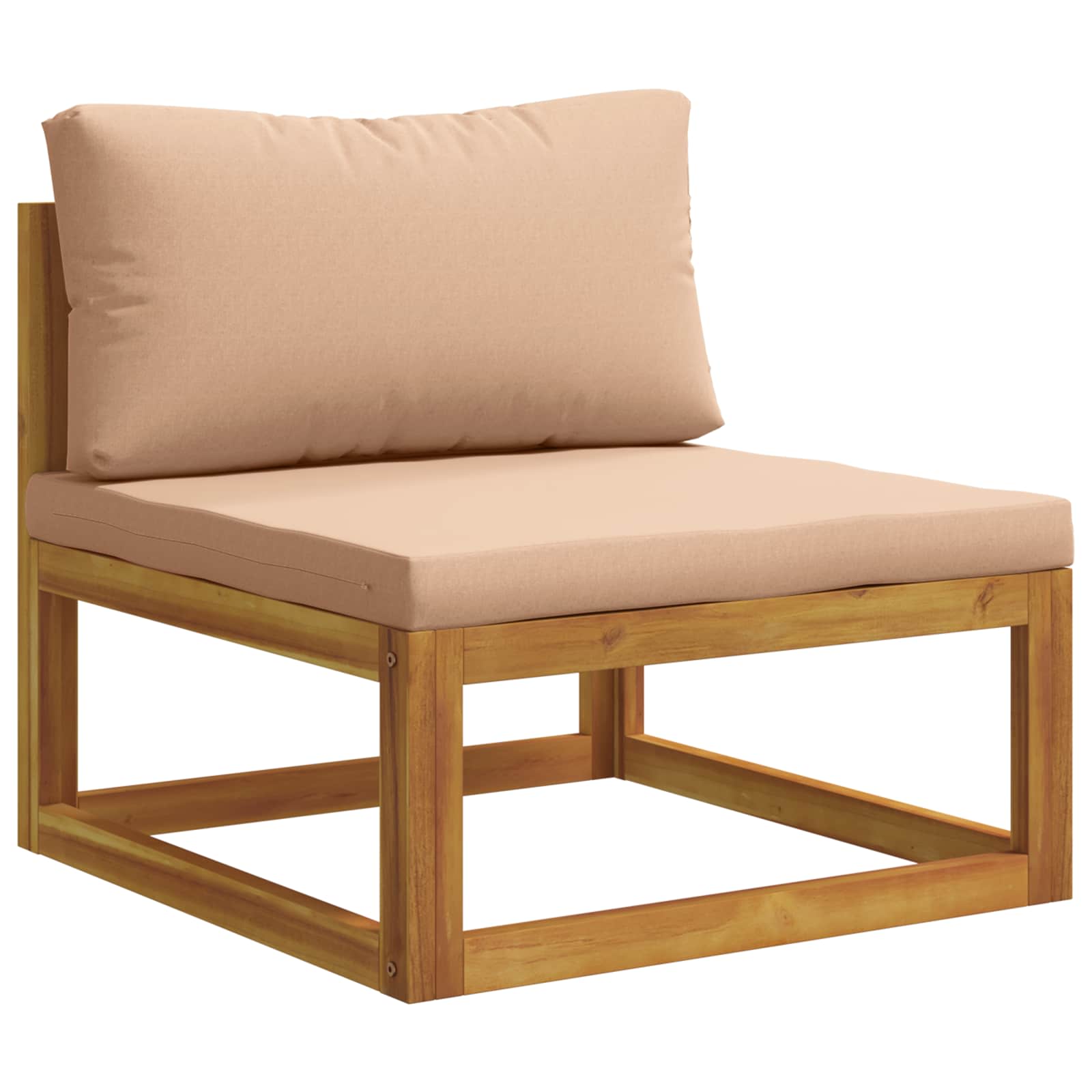 Set di divani 5 pz Naturale Legno di Acacia Massello