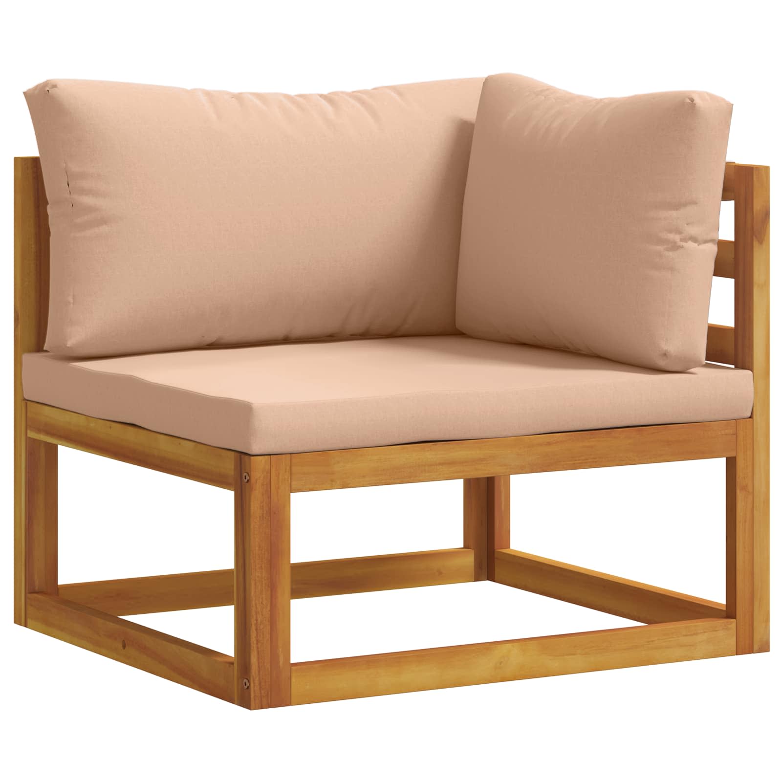 Set di divani 5 pz Naturale Legno di Acacia Massello
