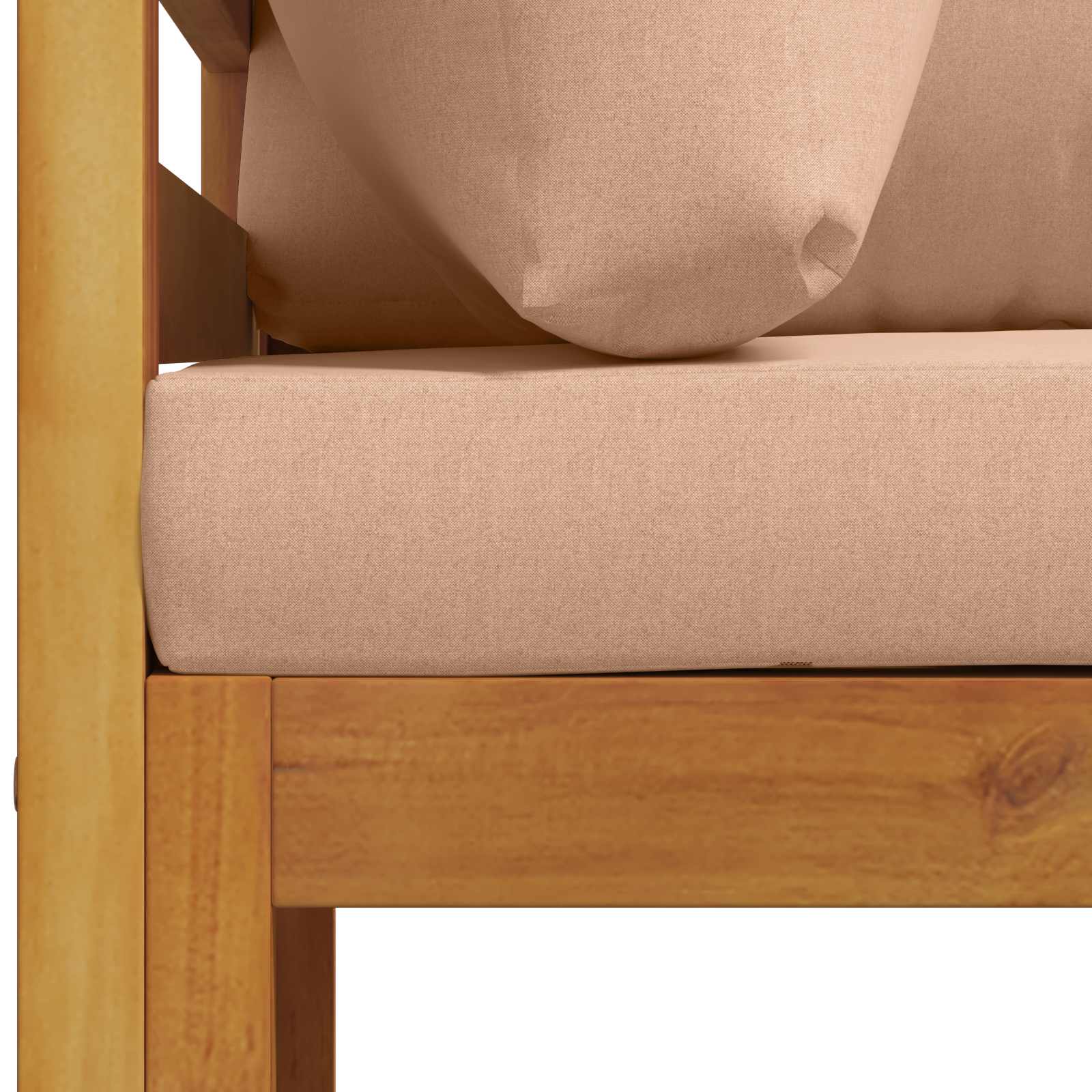 Set di divani 4 pz Naturale Legno di Acacia Massello