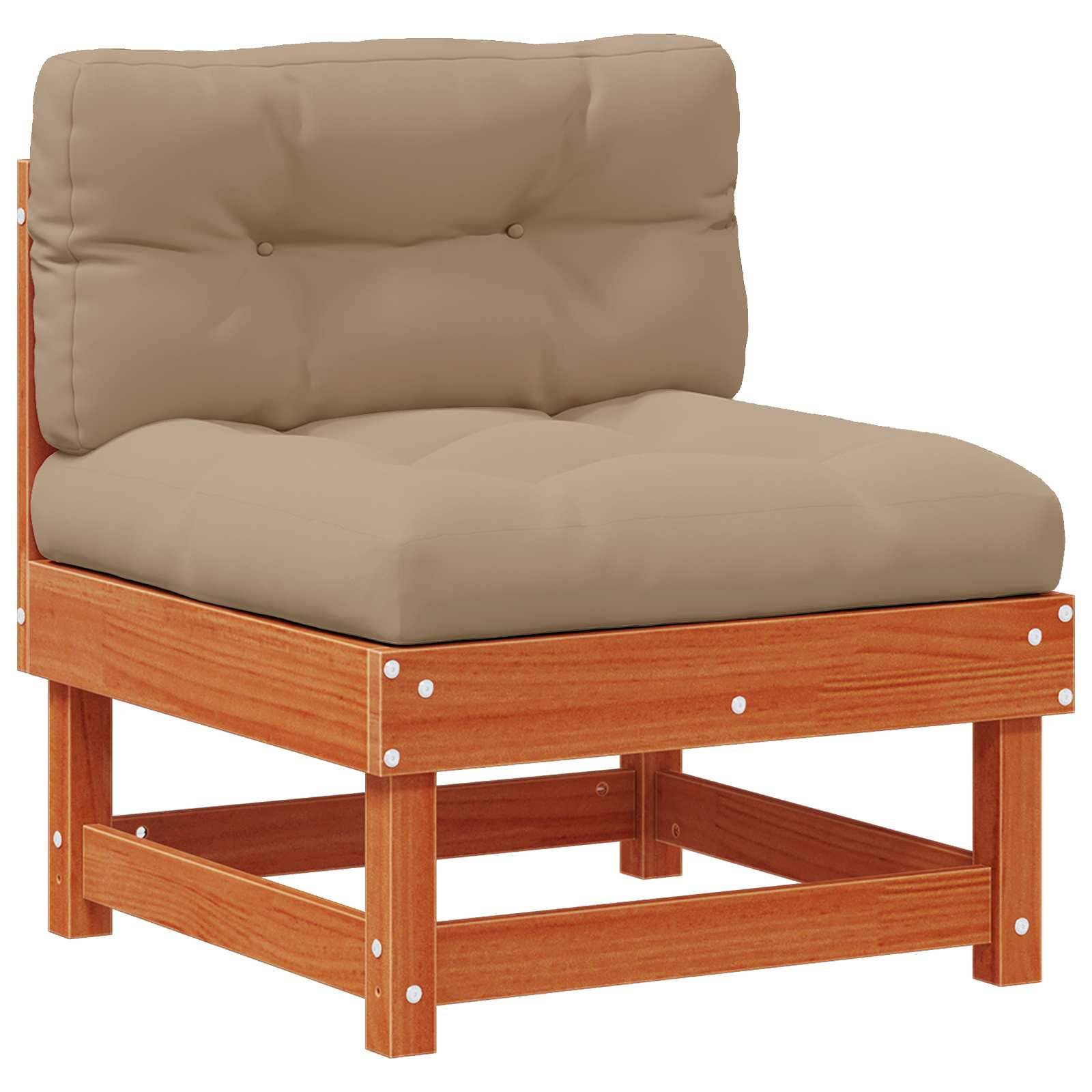 Set Lounge da Giardino 4 pz Marrone Cerato