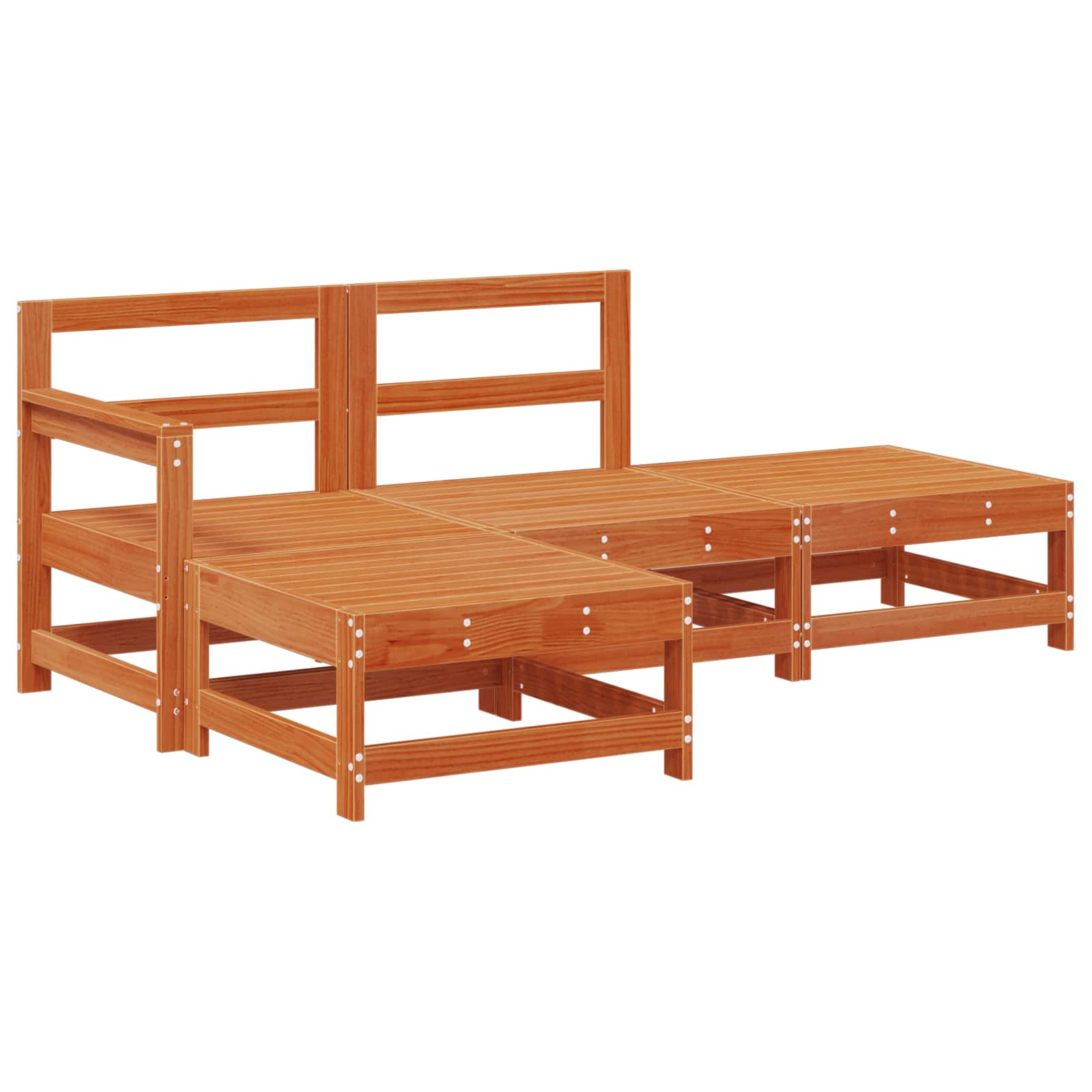Set Lounge da Giardino 4 pz Marrone Cerato