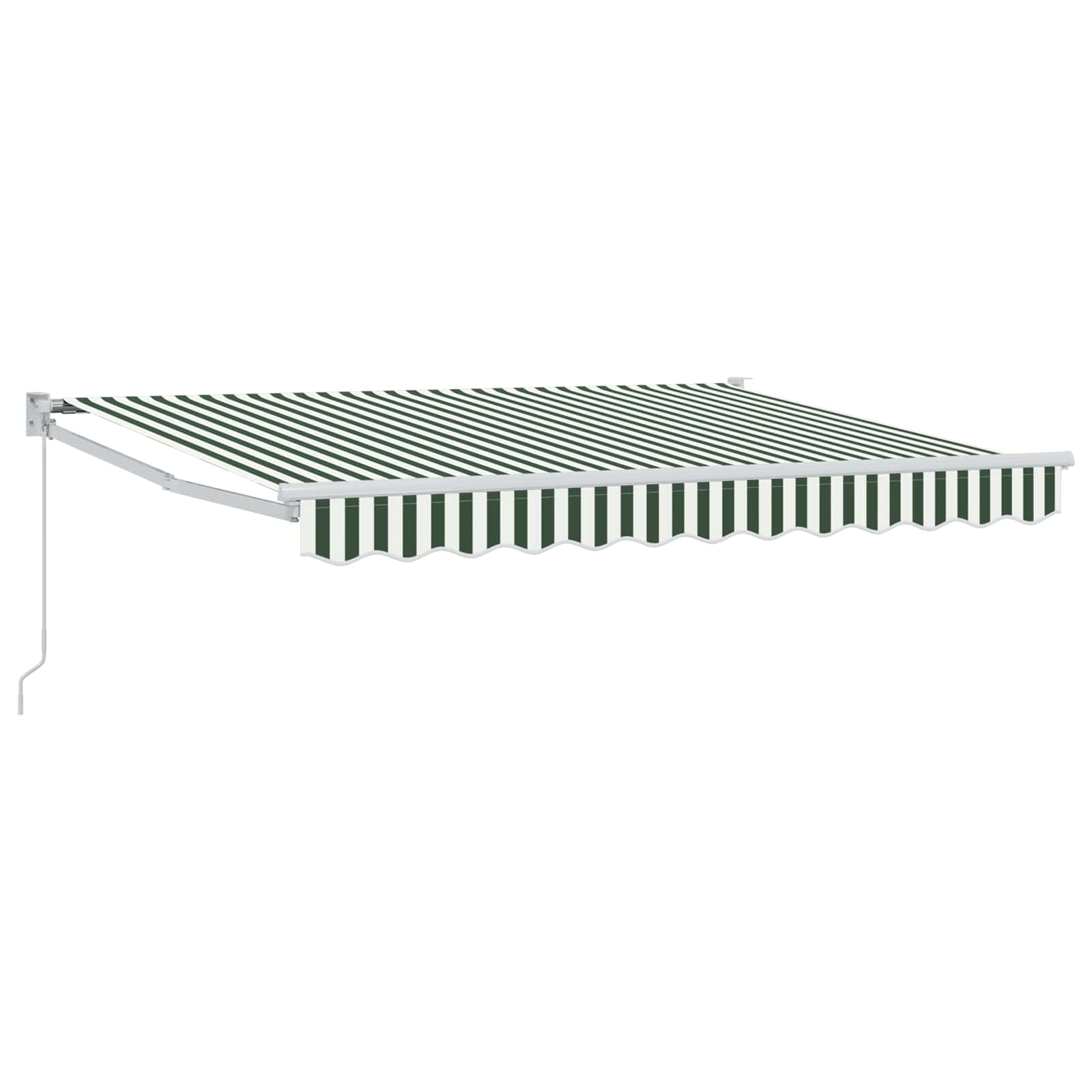 Tenda retrattile Verde e Bianco 2,5 x 2 m