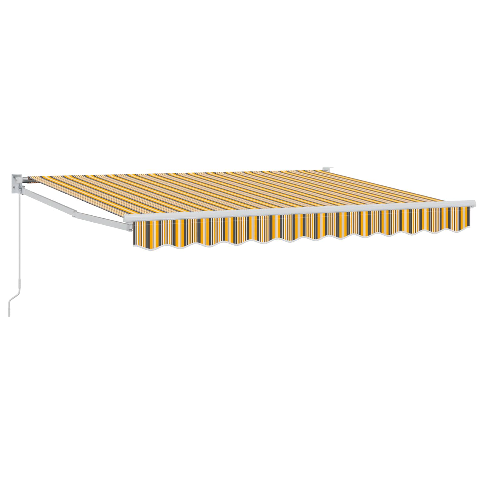 Tenda retrattile Giallo, Grigio e Bianco 3 x 2 m