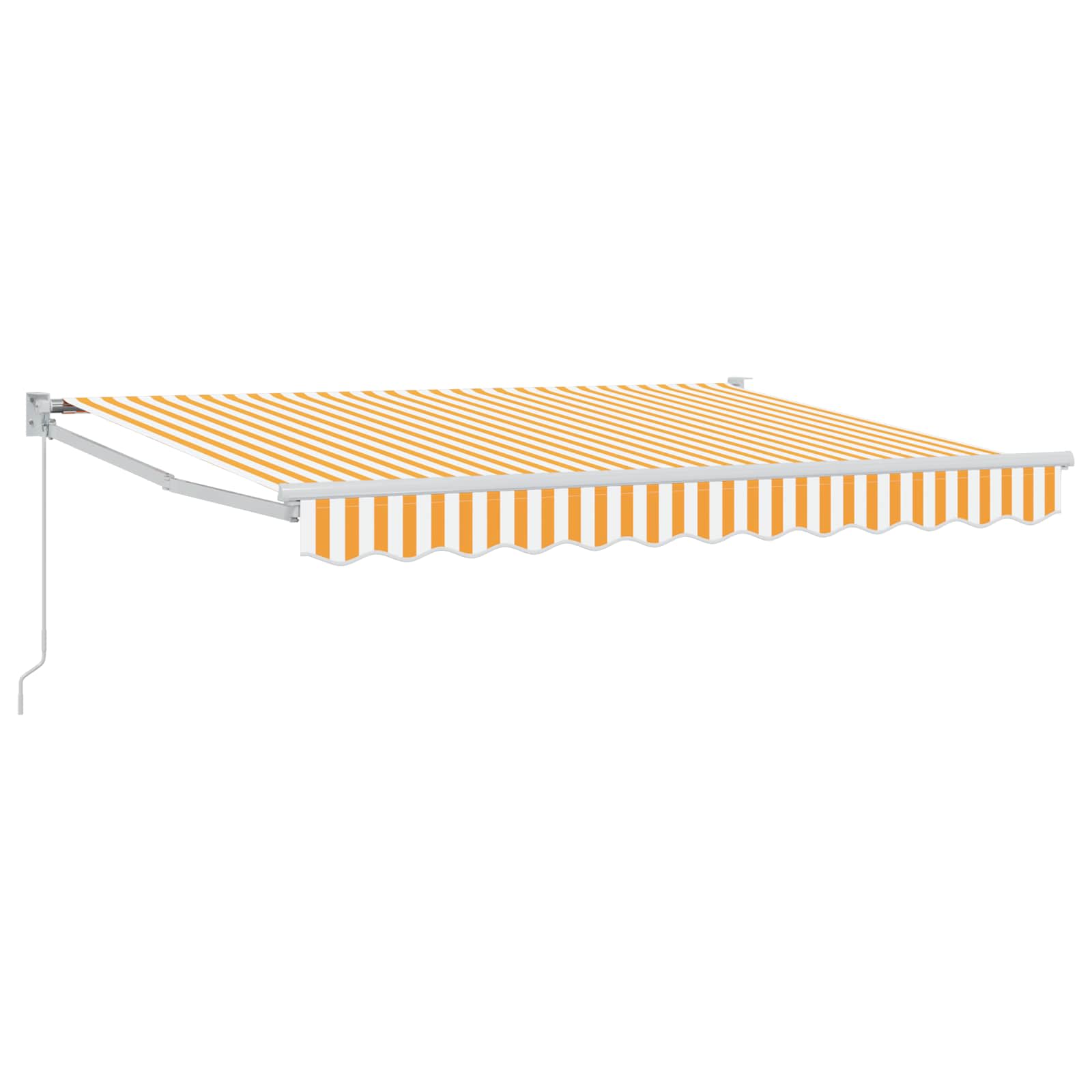 Tenda retrattile Giallo e Bianco 3,5 x 2 m