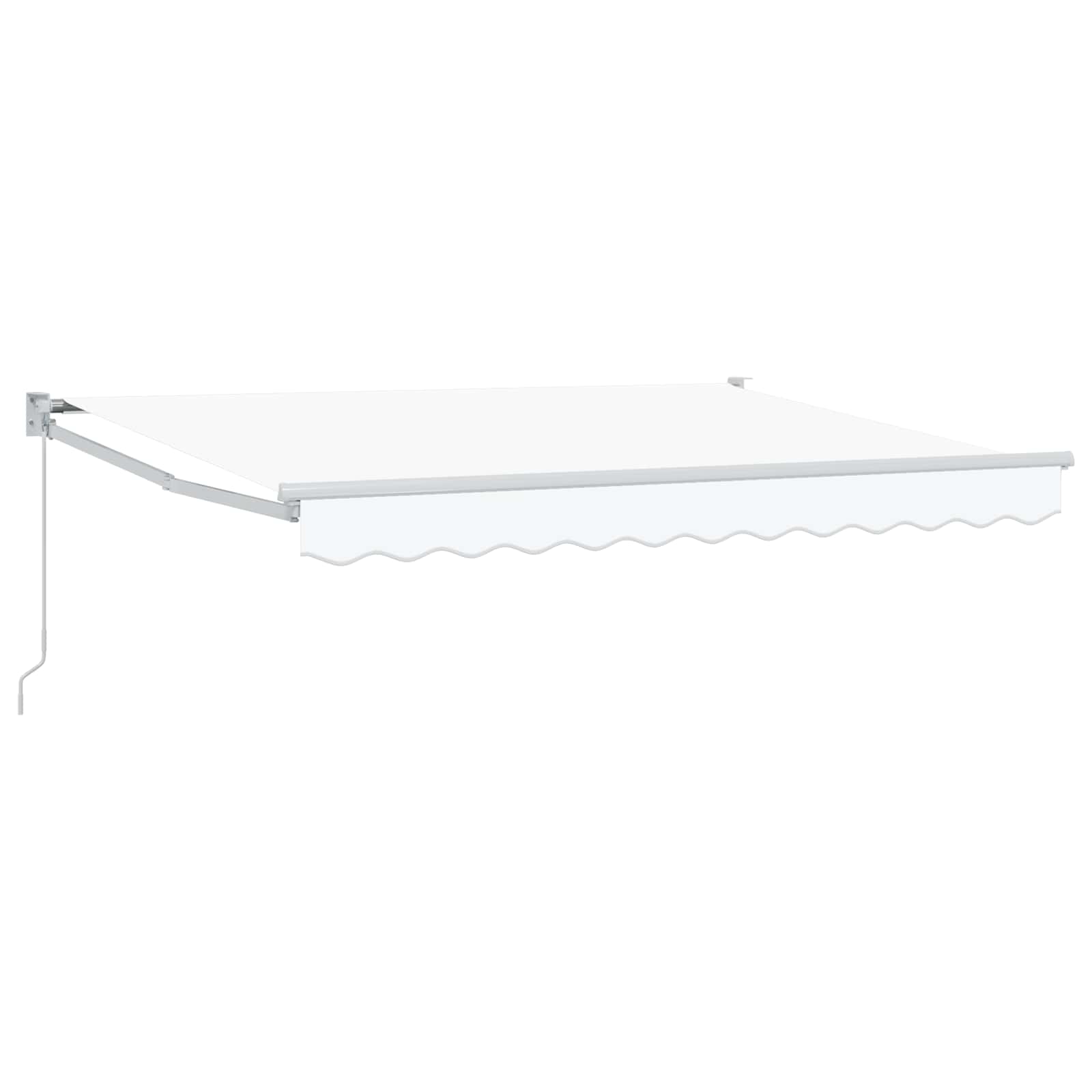Tenda retrattile Bianco 3,5 x 2 m 100% Poliestere e Alluminio