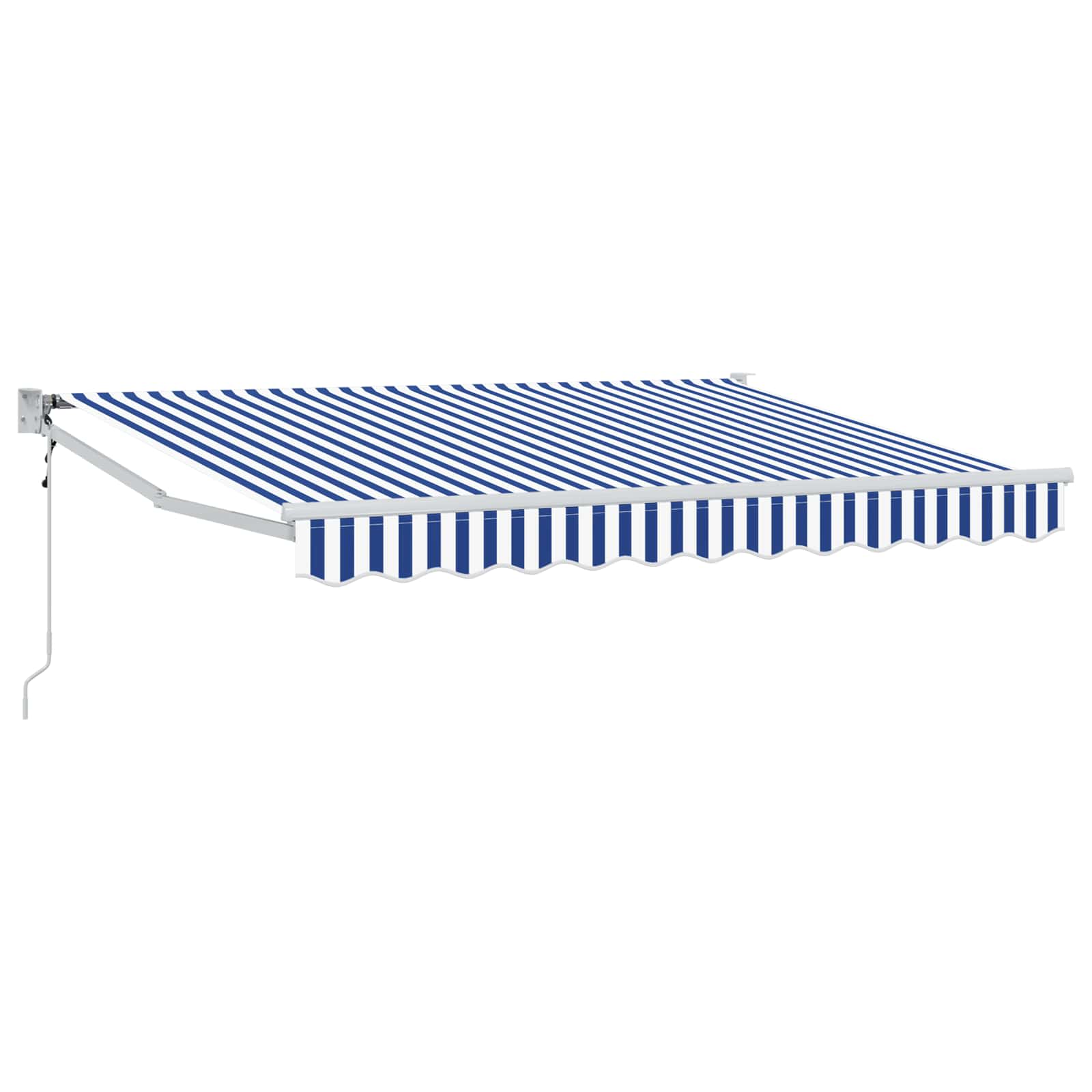 Tenda retrattile Blu e Bianco 2,5 x 2 m Poliestere e Metallo