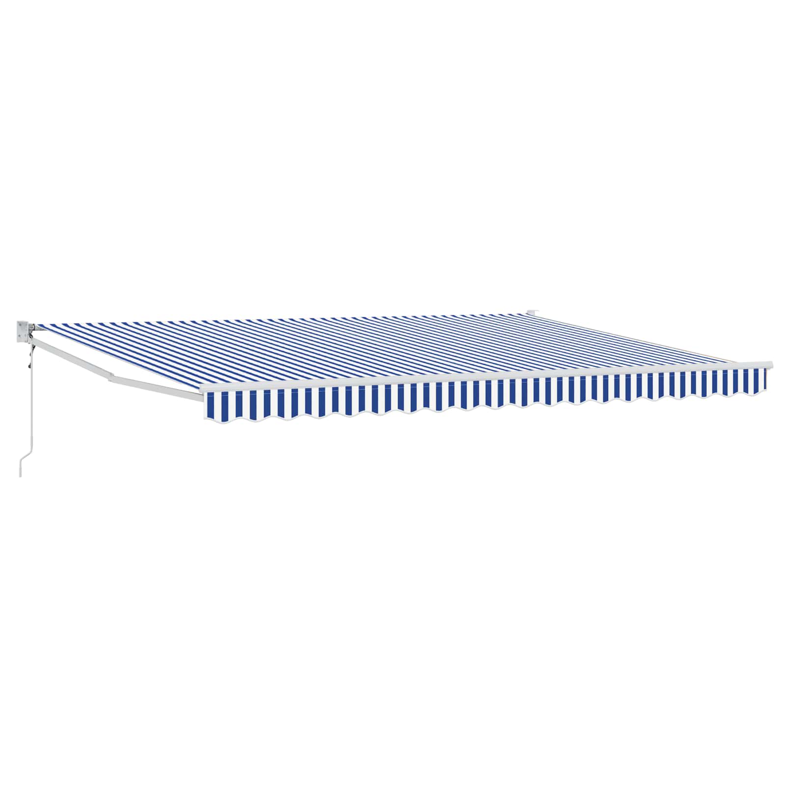 Tenda retrattile Blu e Bianco 4 x 2 m Poliestere e Metallo