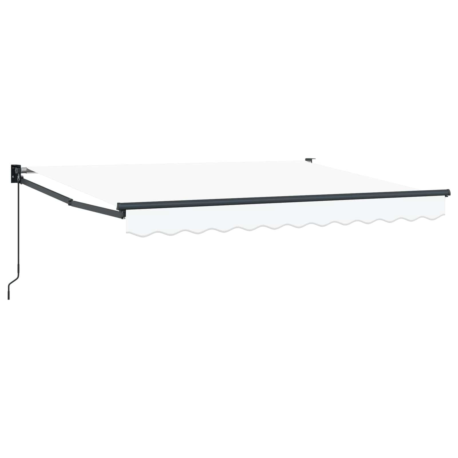 Tenda retrattile Bianco 3,5 x 2 m 100% Poliestere e Alluminio