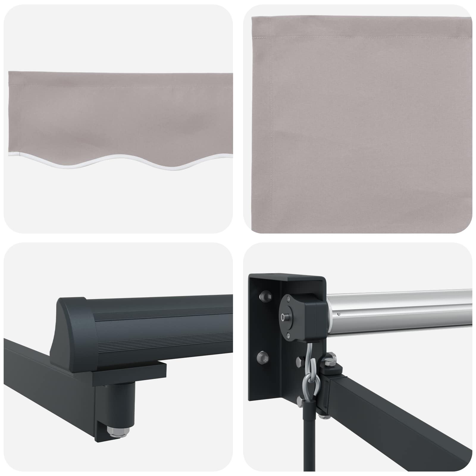 Tenda retrattile Grigio Chiaro 3,5 x 2 m